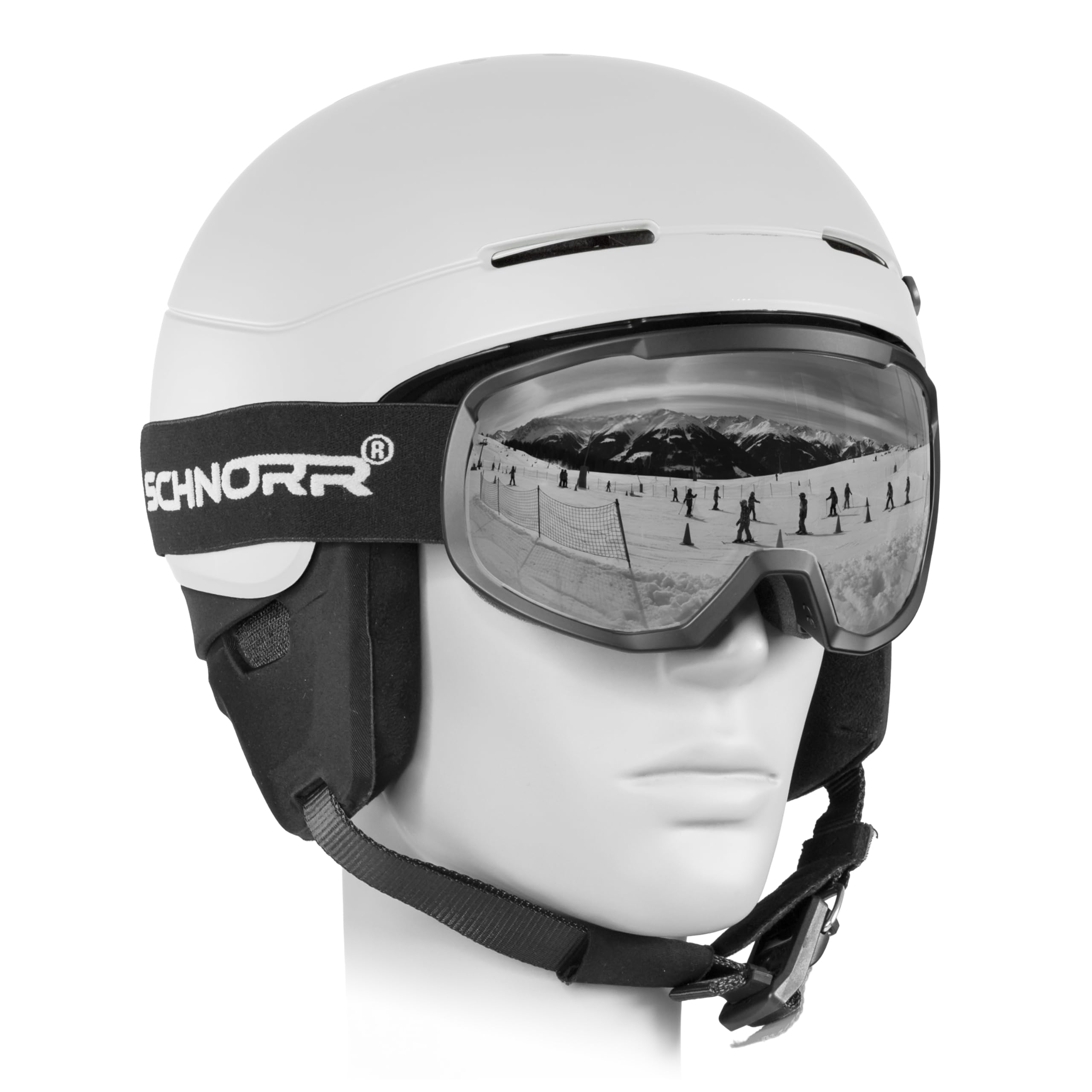 SCHNORR Kinder Skibrille Kidsi Go | Full REVO verspiegelt, Anti-Fog, UV400 Skibrille Kinder,Ski Snowboard Brille Brillenträger für Junior Jungen Mädchen Anti-UV Anti-Fog