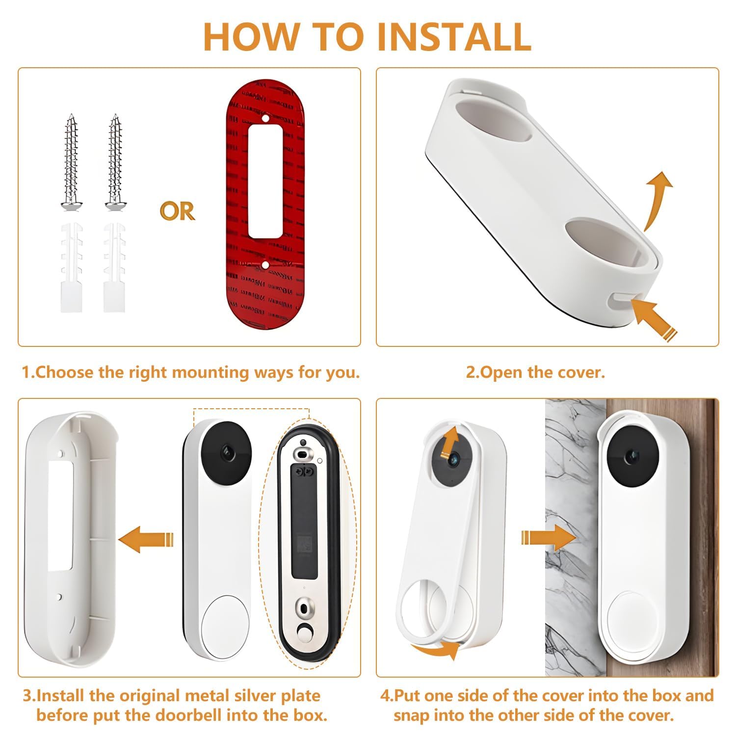 Nest Doorbell mounting bracket secure attachment