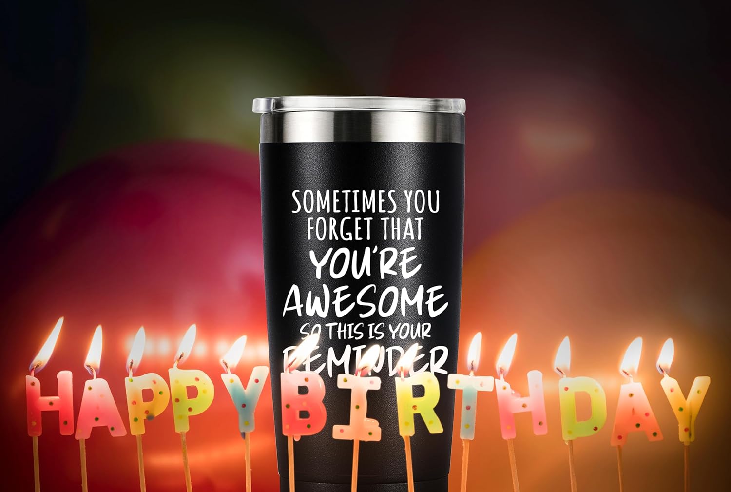 Inspirational Gifts for Men Coworker Friends Who Have Everything - Sometimes You Forget Your Awesome 20oz Black Tumbler, Birthday Gift for Dad, Husband, Boyfriend, Motivational Present Coffee Mug - Image 7