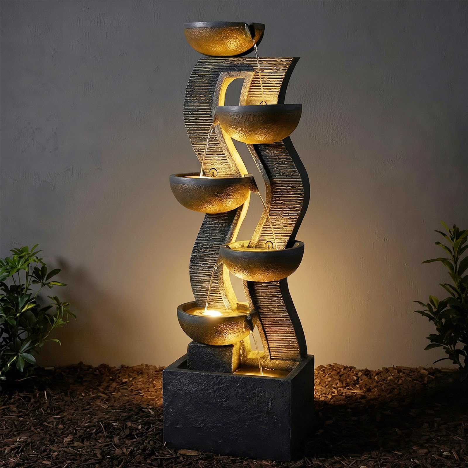 Bumilgar 52.8 Inch Curved Water Fountain