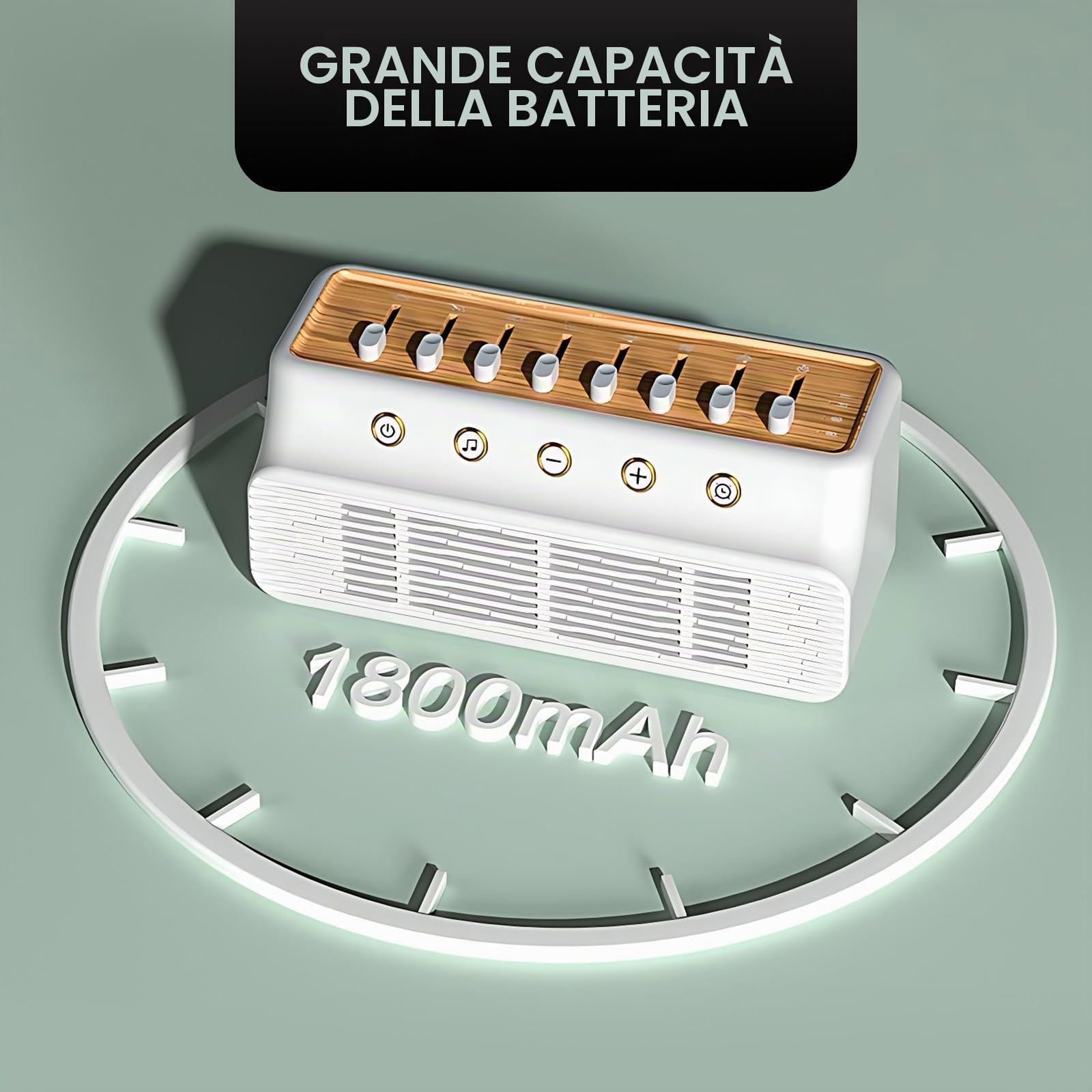 Macchina Per Rumore Bianco, 8 Opzioni Di Mixer Di Suoni Della Natura, Altoparlante Bluetooth, Temporizzazione A Tre Velocità, Per Dormire, Casa, Ufficio, Viaggi, Relax, Green