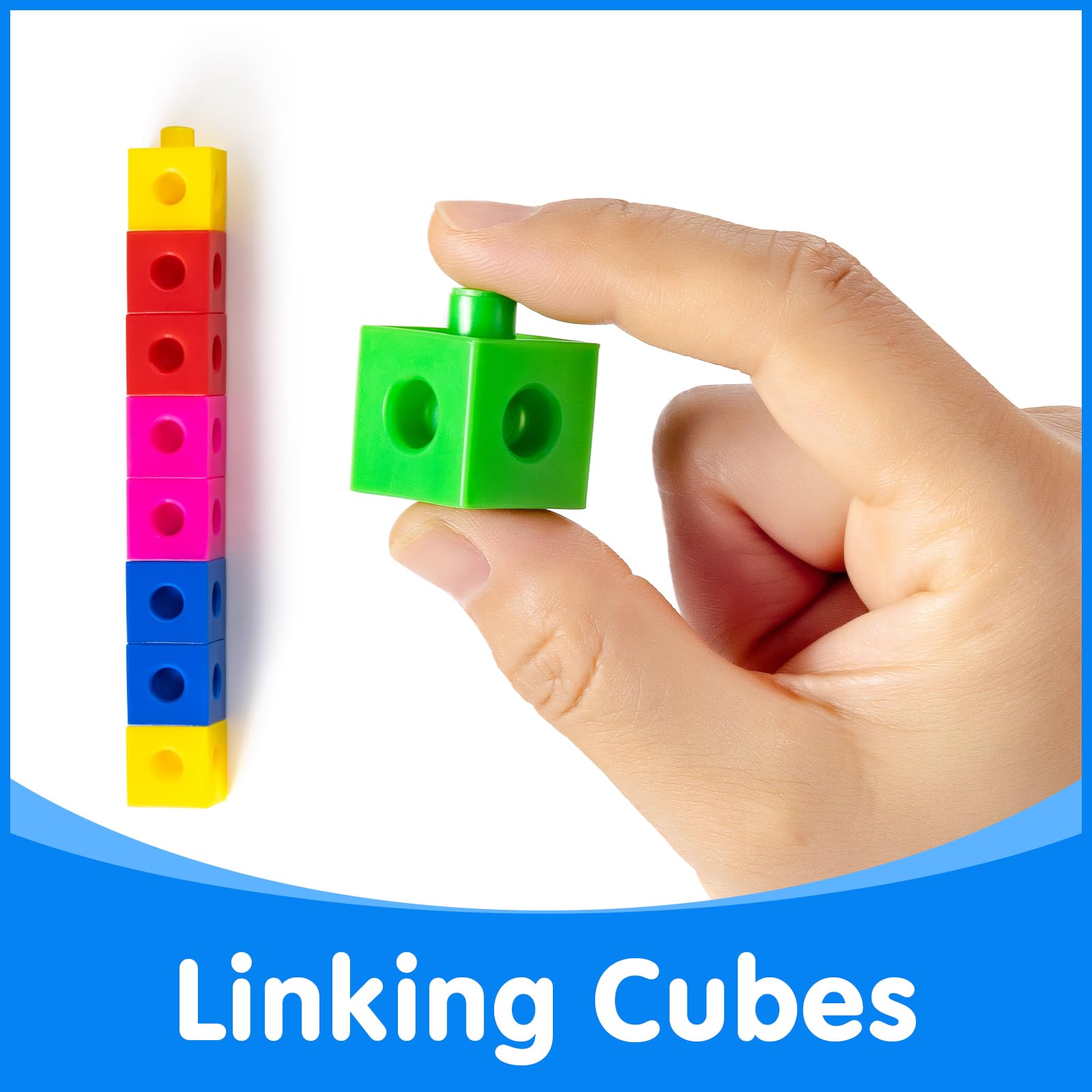 Snapklik.com : Odoorgames 100 Pcs Math Linking Cubes