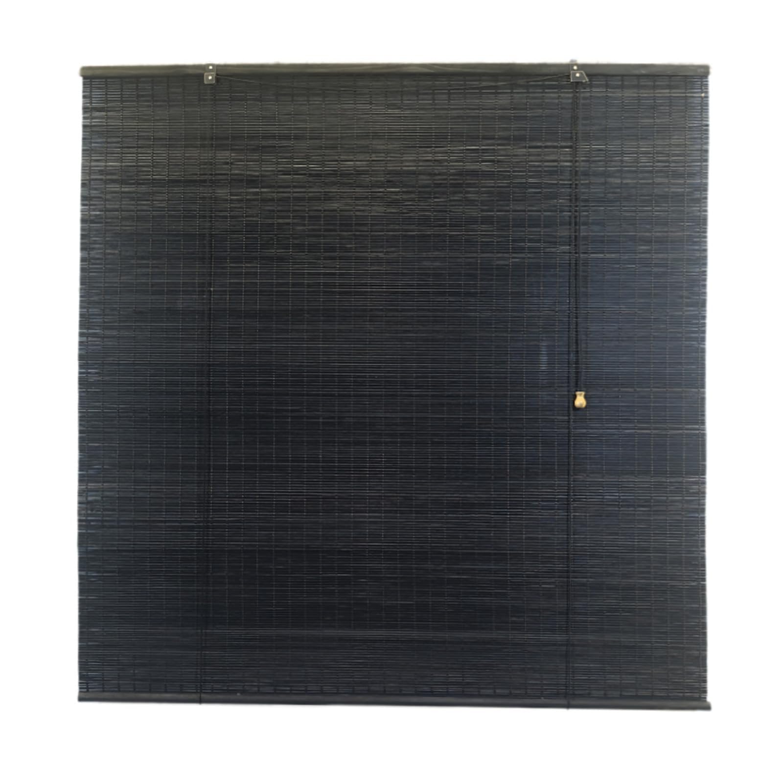 Bamboo Roller Blinds For Indoor Windows,50 60 80 100 120 140 150 Cm Wide Patio, Garden Blackout Roll Up Blind,Anti-UV Dustproof Decorative Curtain(130W x 185H cm)