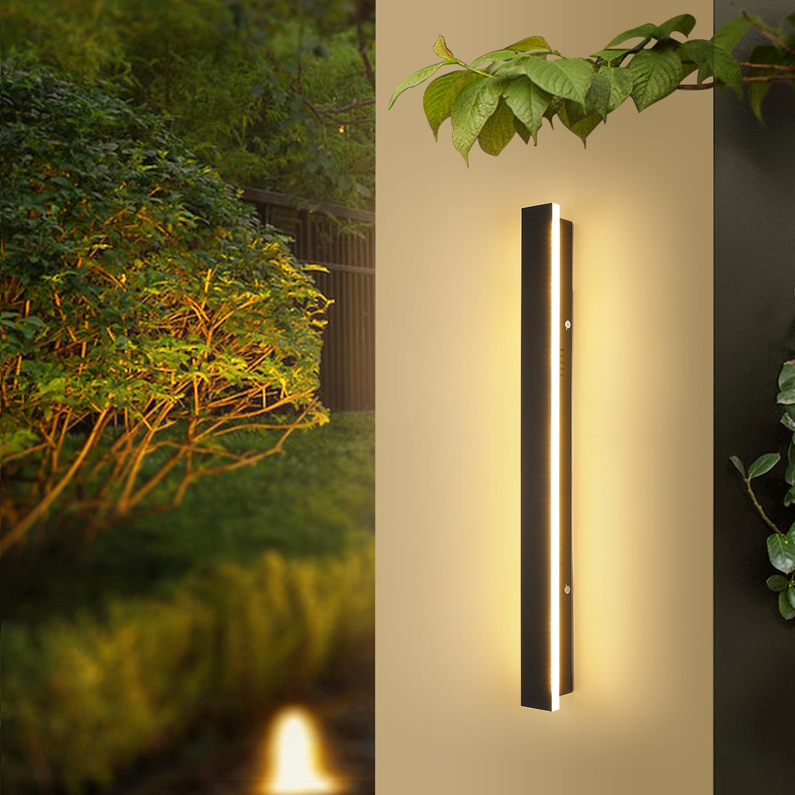 Mikeru 60CM Wall Lights, 3000K Warm White Outdoor Wall Lighting 22W External LED Wall Lights LED Indoor Wall Light for Outside Balcony, Interior Lighting Occasions, and Decorations — view 10