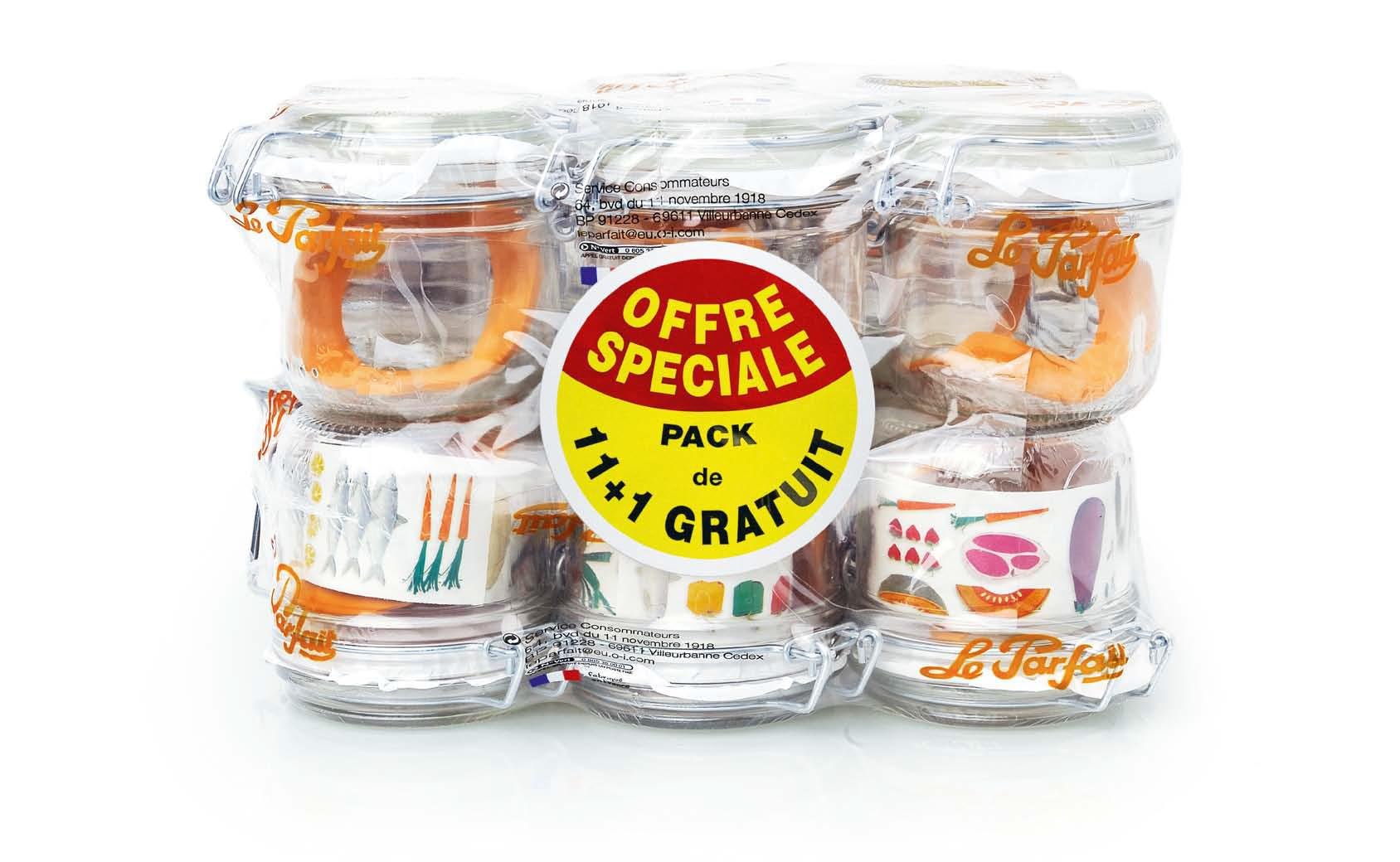 Le Parfait 3604 LPS Terrine Verre Transparent 200 ml 70 cm Lot de 12