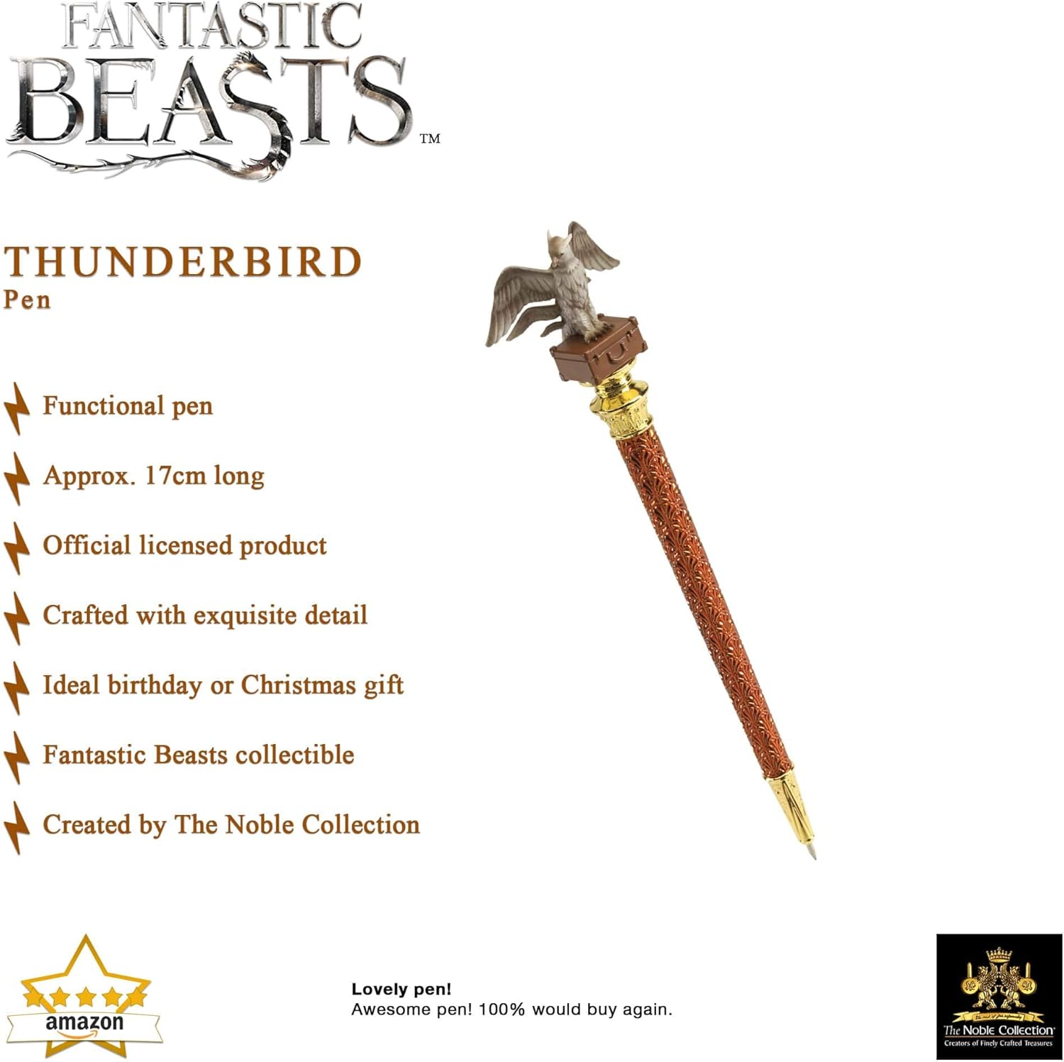The Noble Collection Fantastic Beasts Pen - Thunderbird