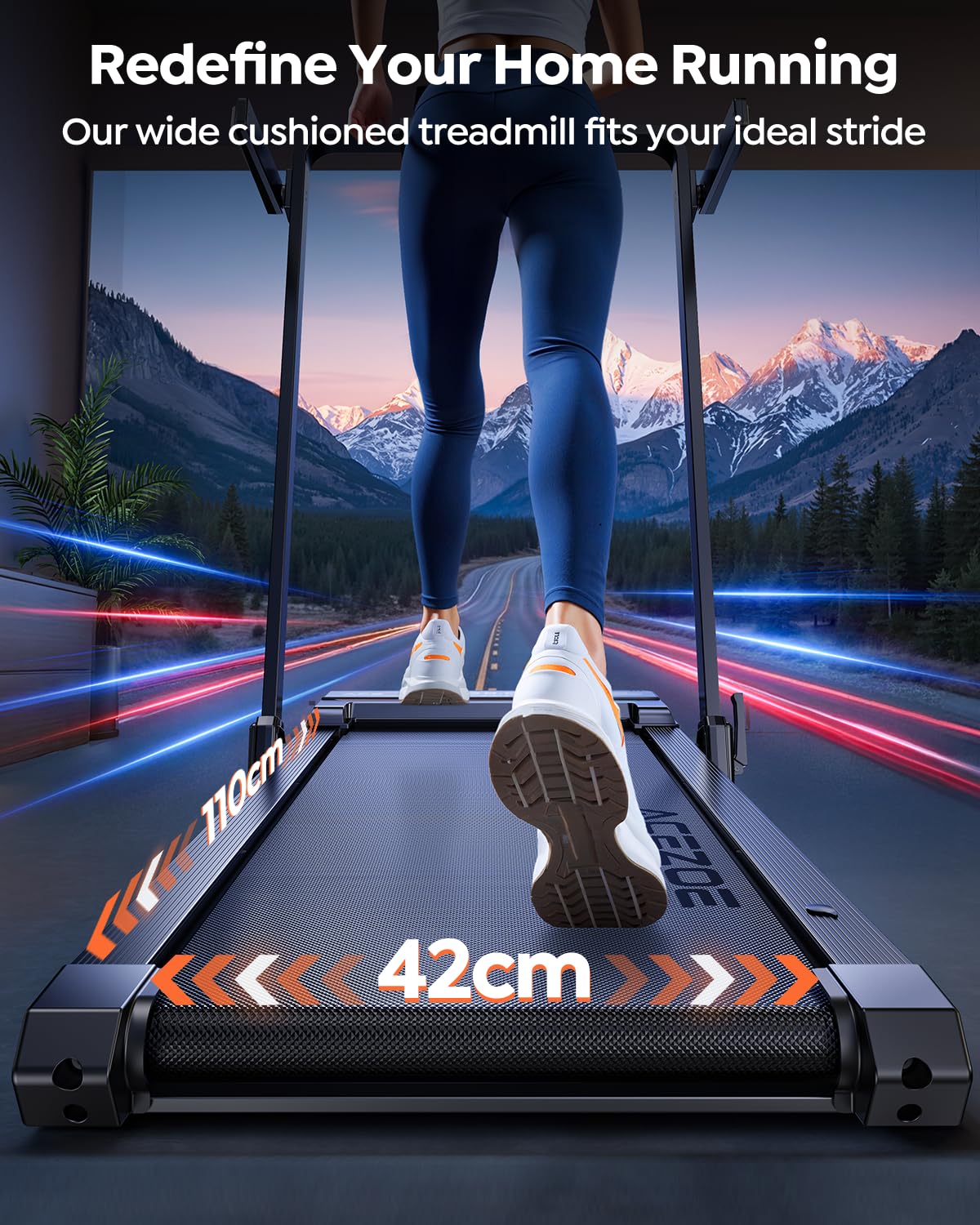 Tapis roulant per casa con inclinazione, 5 in 1 Walking Pad con pendenza del 12%, tapis roulant pieghevole 2,5 HP per casa e ufficio, display a 2 LED, portata fino a 136 kg, nessuna installazione