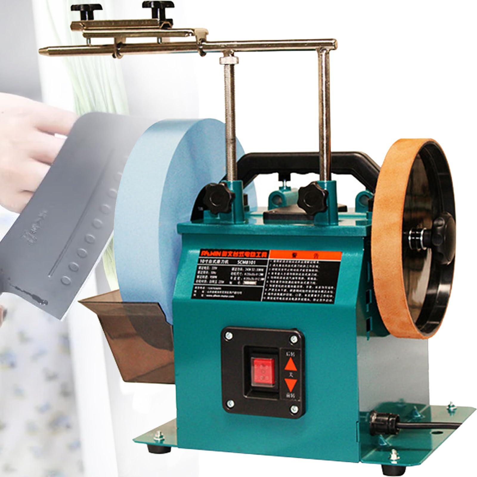 Electric Wet Stone Grinder Electric Knife Sharpener Blade Sharpener with Adjustable Water Reservoir for Sharpening Chisels and Planer