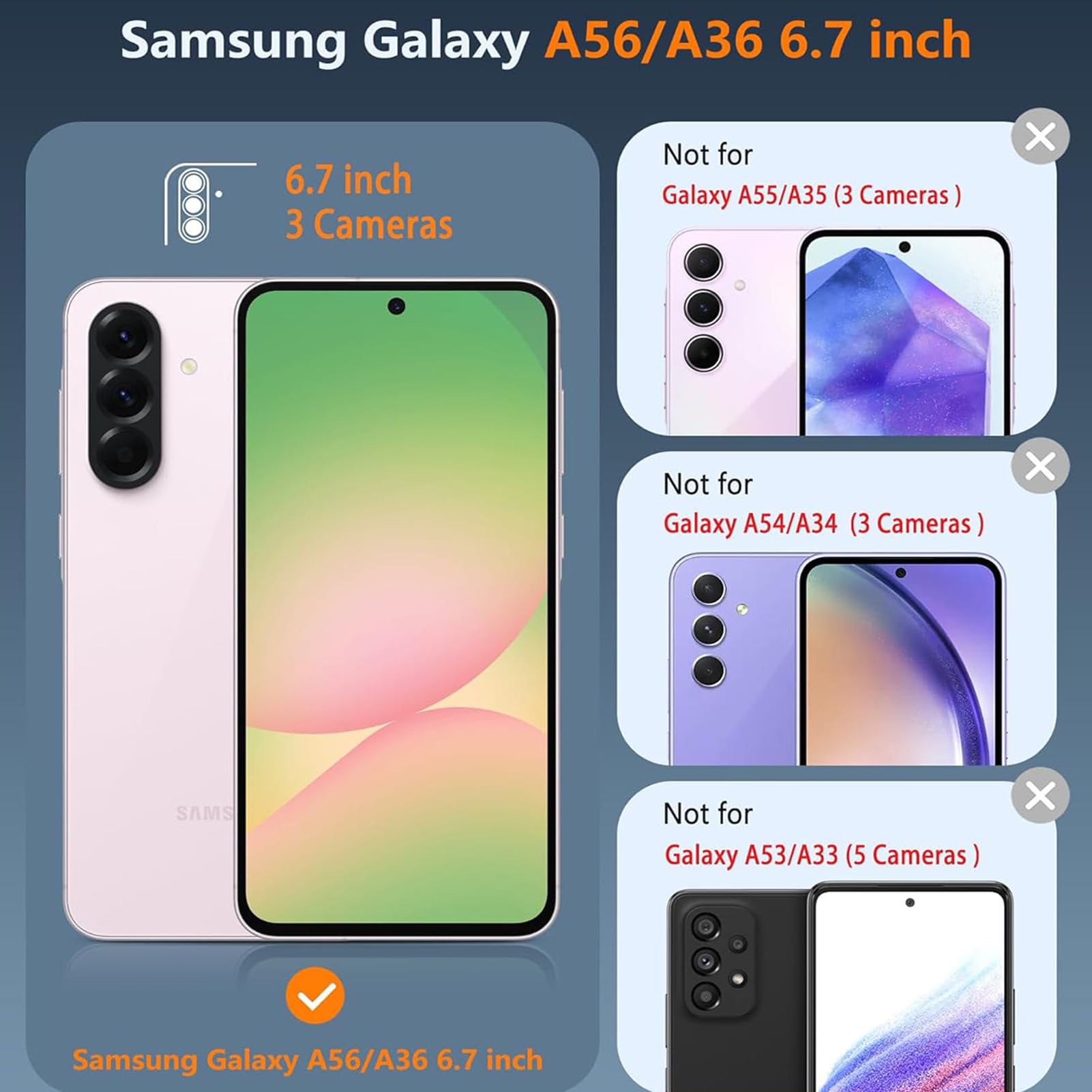 Custodia di alimentazione per Galaxy A36 / A56 - Caricabatterie ricaricabile da 10000 mAh, con custodia per telefono di ricarica della batteria esterna senza fili magnetica