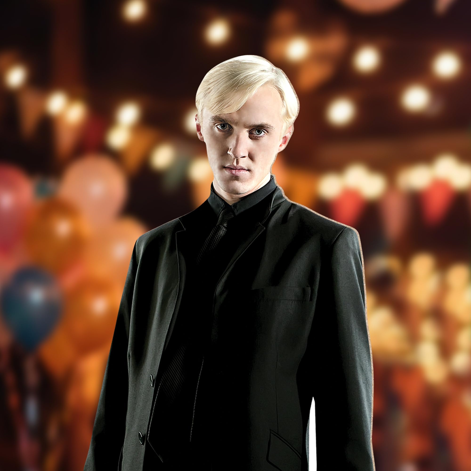 Star Cutouts Cartonato a grandezza naturale di Draco Malfoy (Tom Felton) dal libro ufficiale di Harry Potter, sagoma alta 178 cm