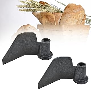 2 Pcs Bread Maker Kneading Paddle, Stainless Steel Non Stick Bread Machine Paddle Mixing Kneading Blade Replacement for Most Bread Maker (Black)