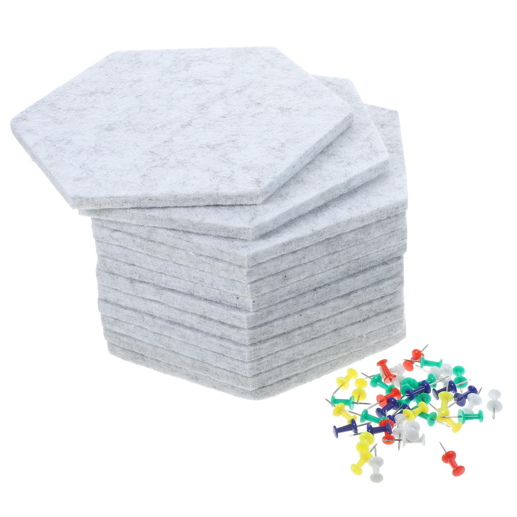 Tableau mémo en feutre hexagone pour organiser le bureau créatif