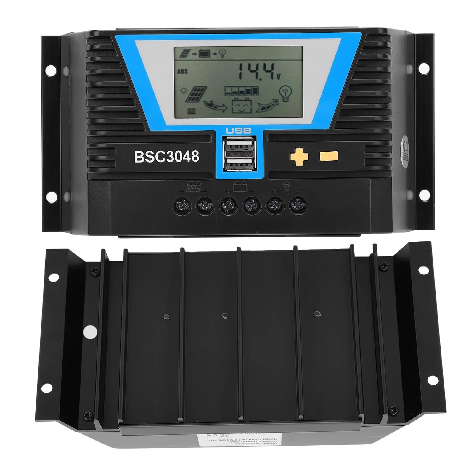 Controlador Solar for baterías variadas 30A 12V/24V/36V/48V Control de Carga