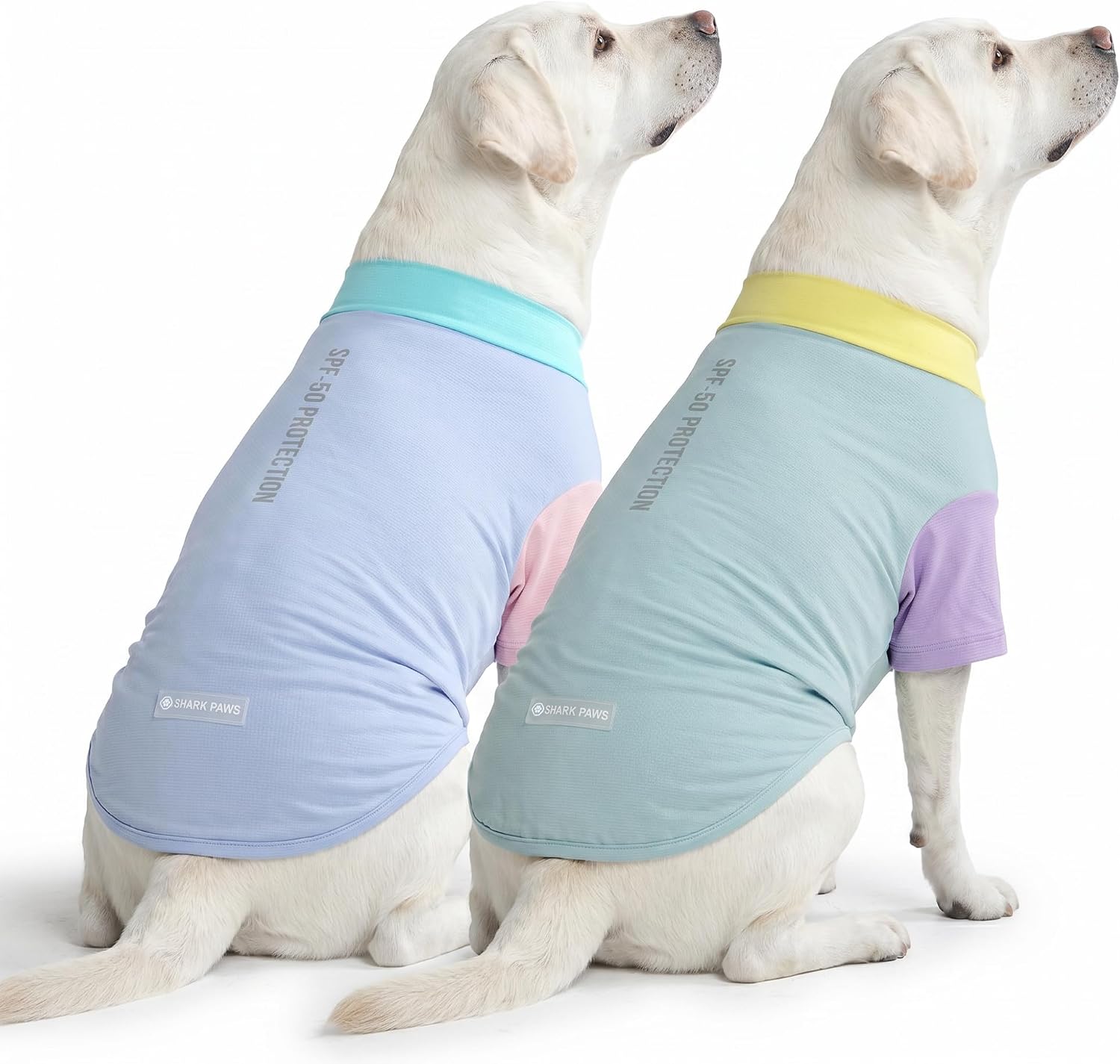 Spark Paws Sunblock Dog T-Shirt, SPF30 Protection, Lightweight Breathable Quick Dry for Dogs with Sensitive Skin - Bees & Flamingo (Set of 2) - Size 4XL