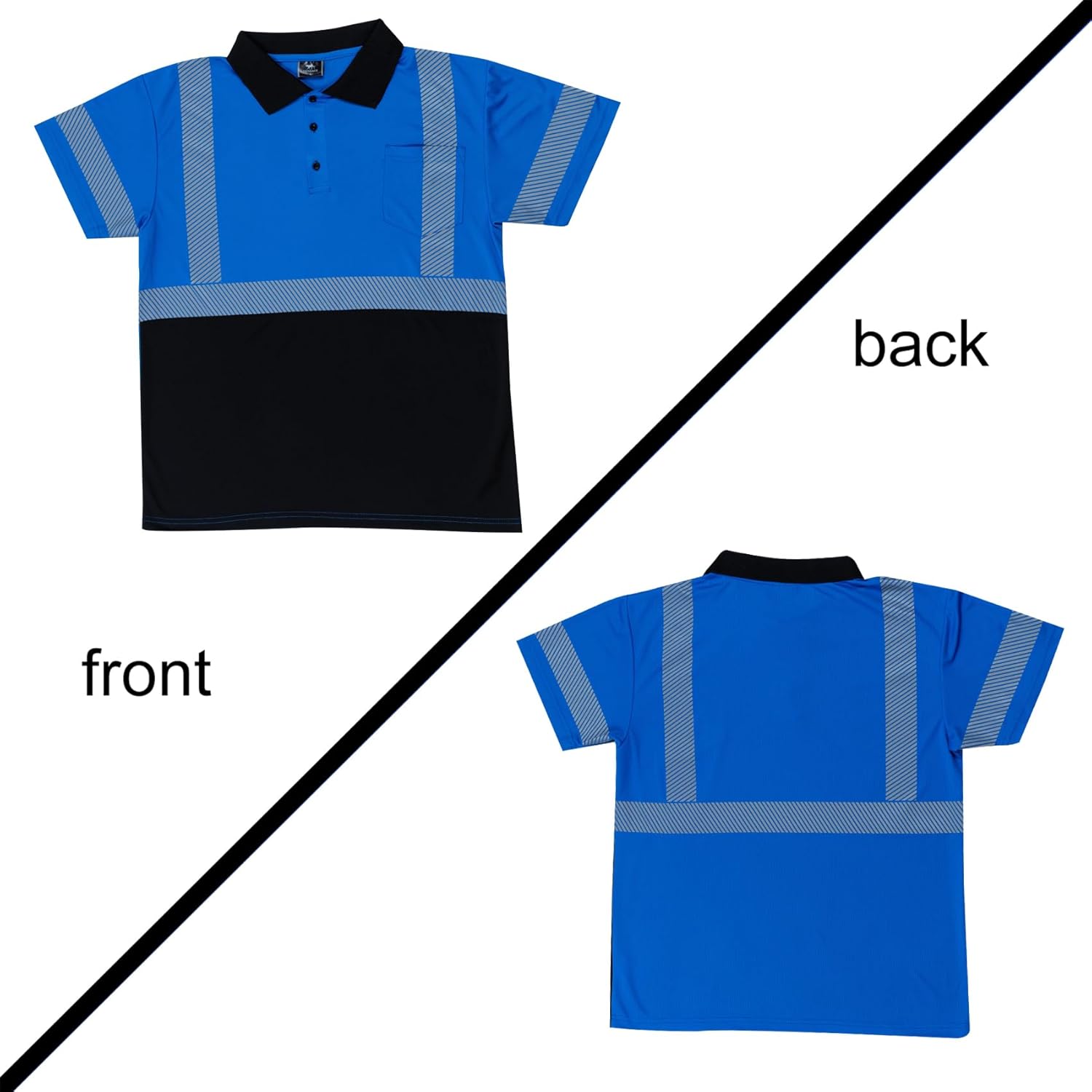 VENDACE 3 Pcs Hi Vis Safety Reflective Polo Shirts for Men ANSI Class 3 High Visibility Construction Work T Shirts - Image 7