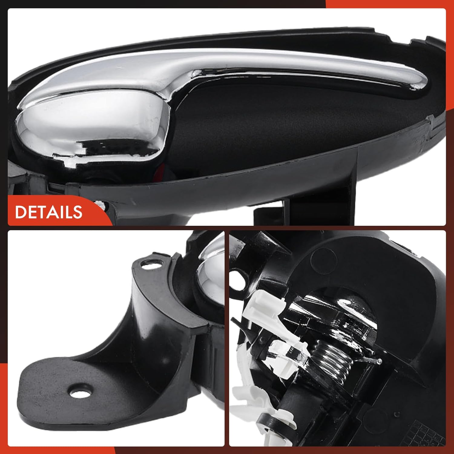 A-Premium Front or Rear Passenger Side Interior Door Handle Compatible with Chevrolet Trailblazer, Trailblazer EXT & GMC Envoy, Envoy XL, Envoy XUV & Buick Rainier & Isuzu Ascender & Saab 9-7x