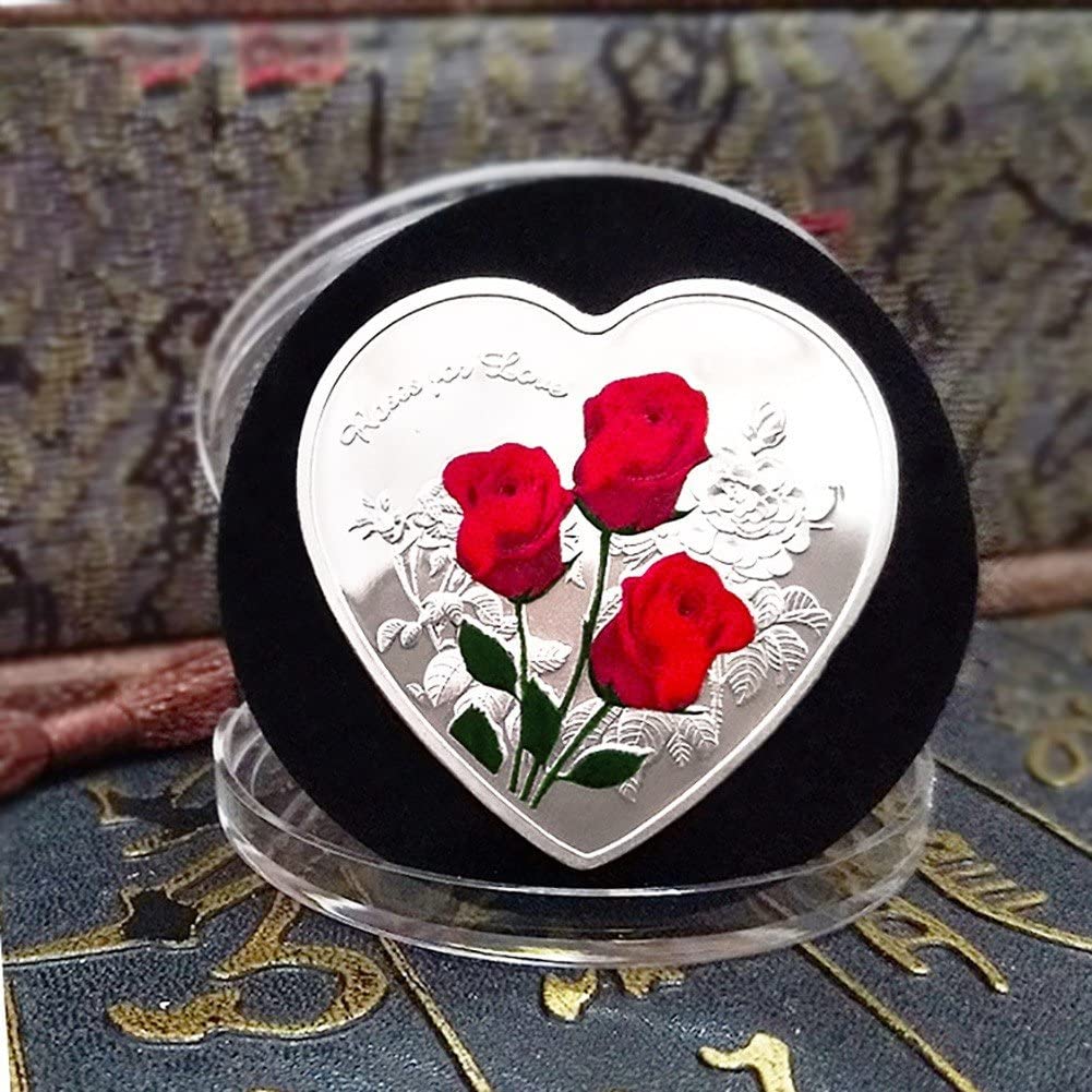 Amazon | ローズコインハート型コイン記念コイン52ヶ国語愛しているコインアートコレクション 通販