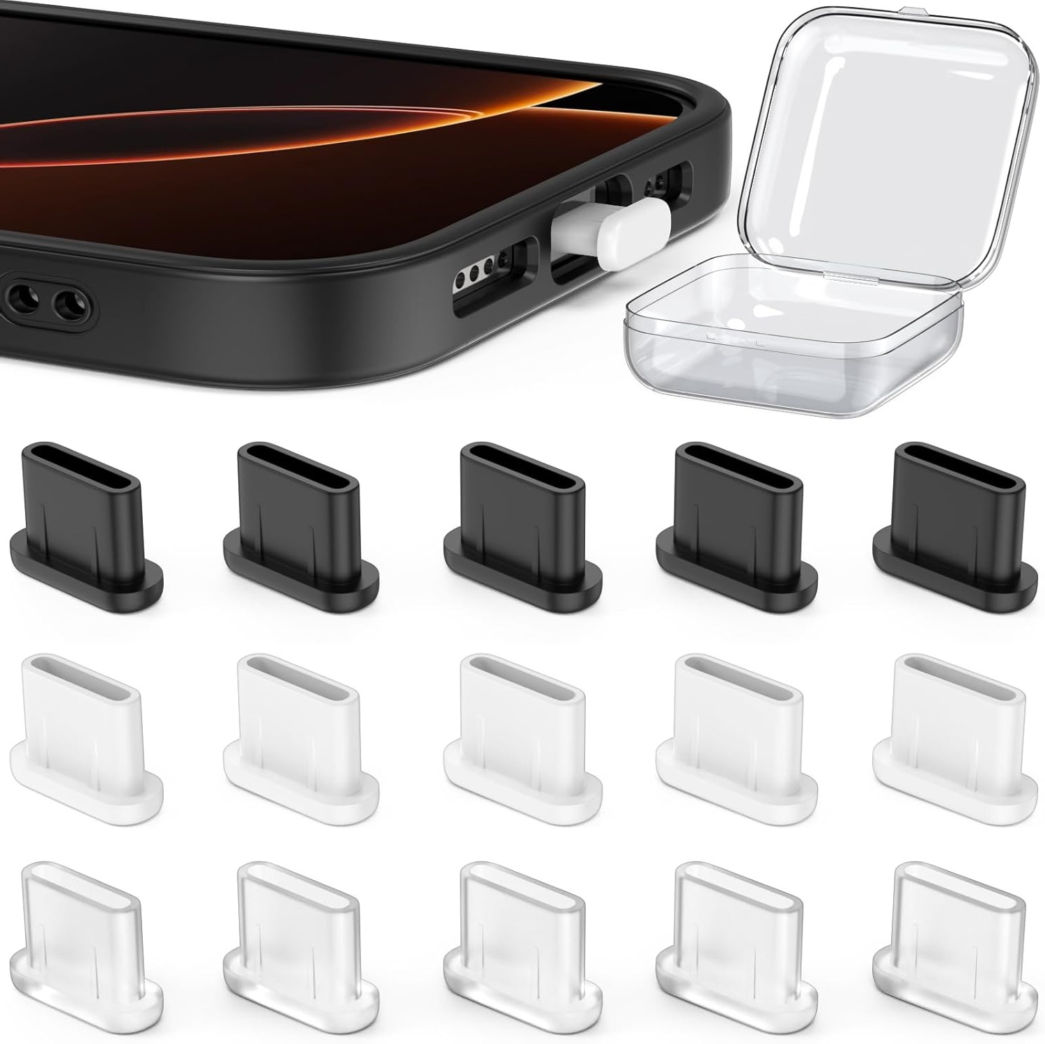 Amazon | iMangoo Type-C キャップ コネクタ 防塵保護カバー 15個入り
