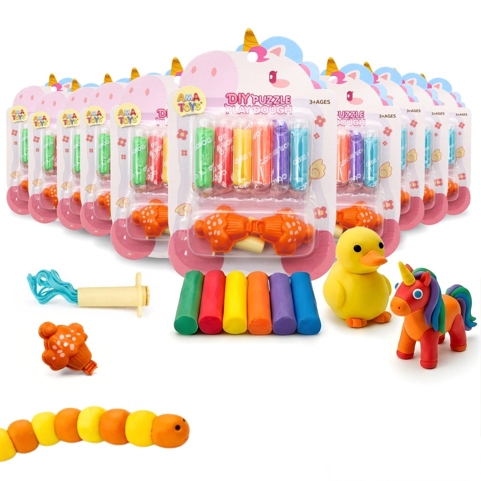 Plastilina con Moldes para Niños - Pack de 12 - AMATOYS - Mini Kit de Manualidades para Cumpleaños, Piñatas, Colegio y Detalles Fin de Curso - Regalitos para Invitados (Pato) — view 10