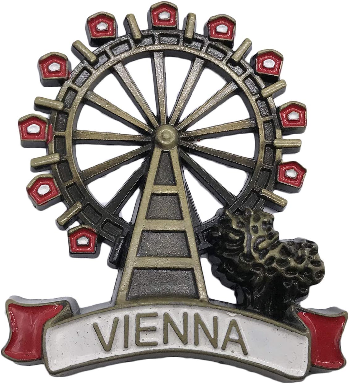 3D Austria Vienna Refrigerator Fridge Magnet Tourist Souvenirs Handmade Metal Craft Magnetic Stickers Home Kitchen Decoration Travel Gift