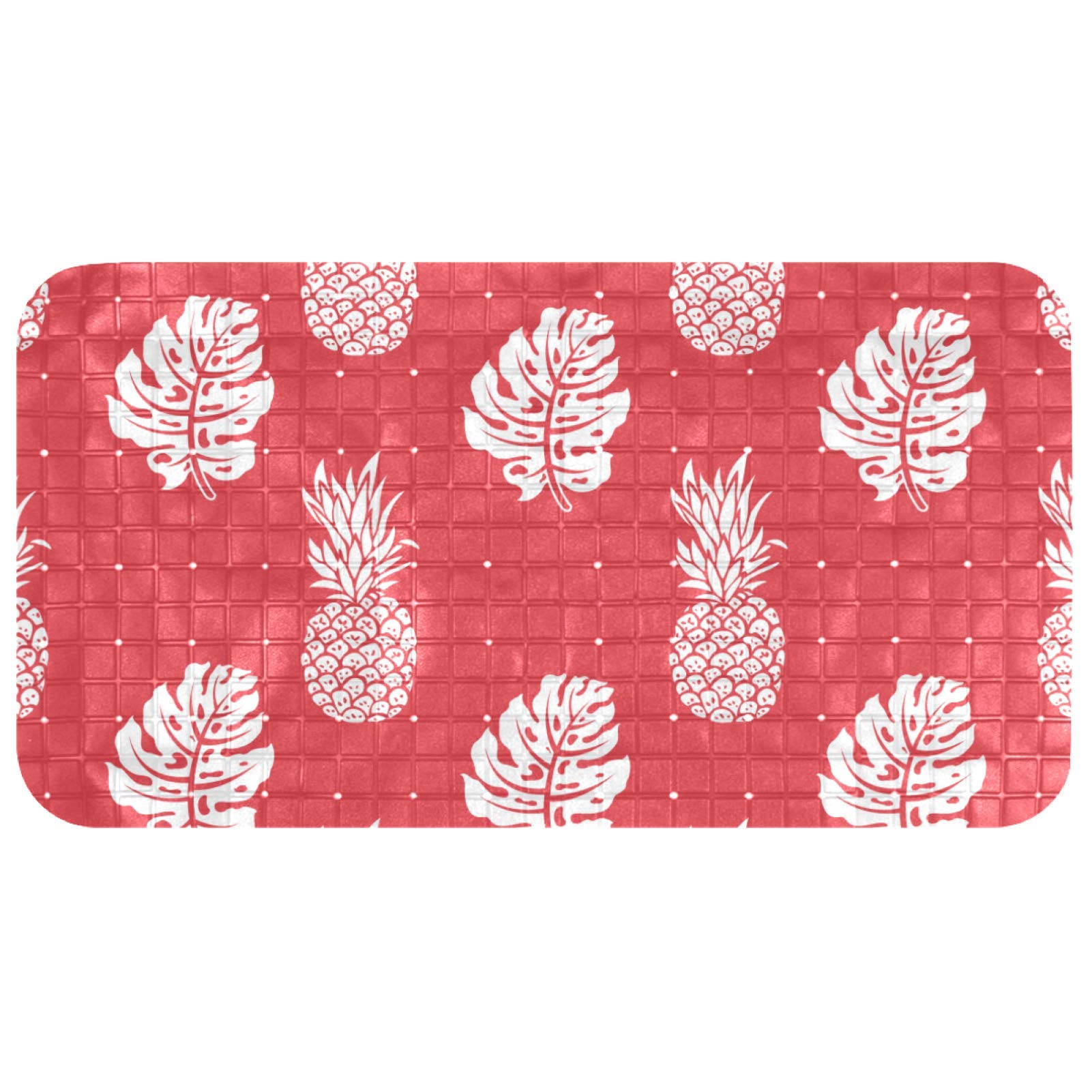 Alfombrilla de baño coral Bennigiry de 26.9 x 14.7 pulgadas para duchas familiares seguras
