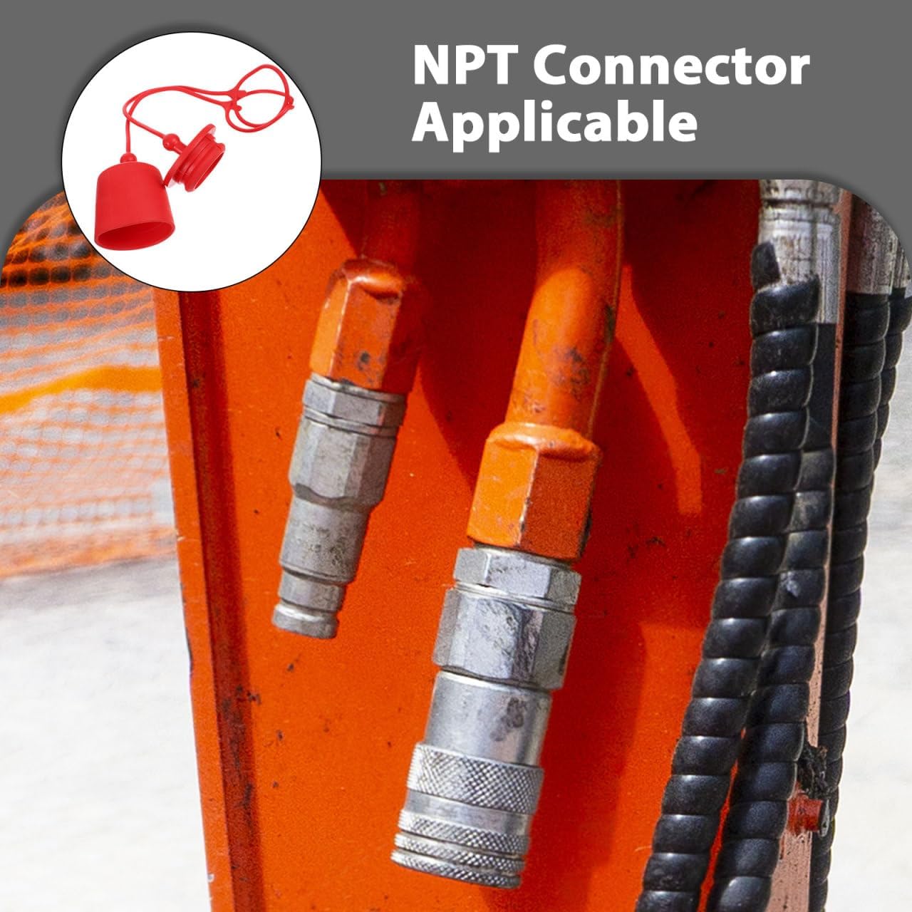 Hydraulic Quick Connect Dust Cap Plug 1-1/2 Inch Npt Hydraulic Coupler Dust Cover for Hose Protection and System Reliability