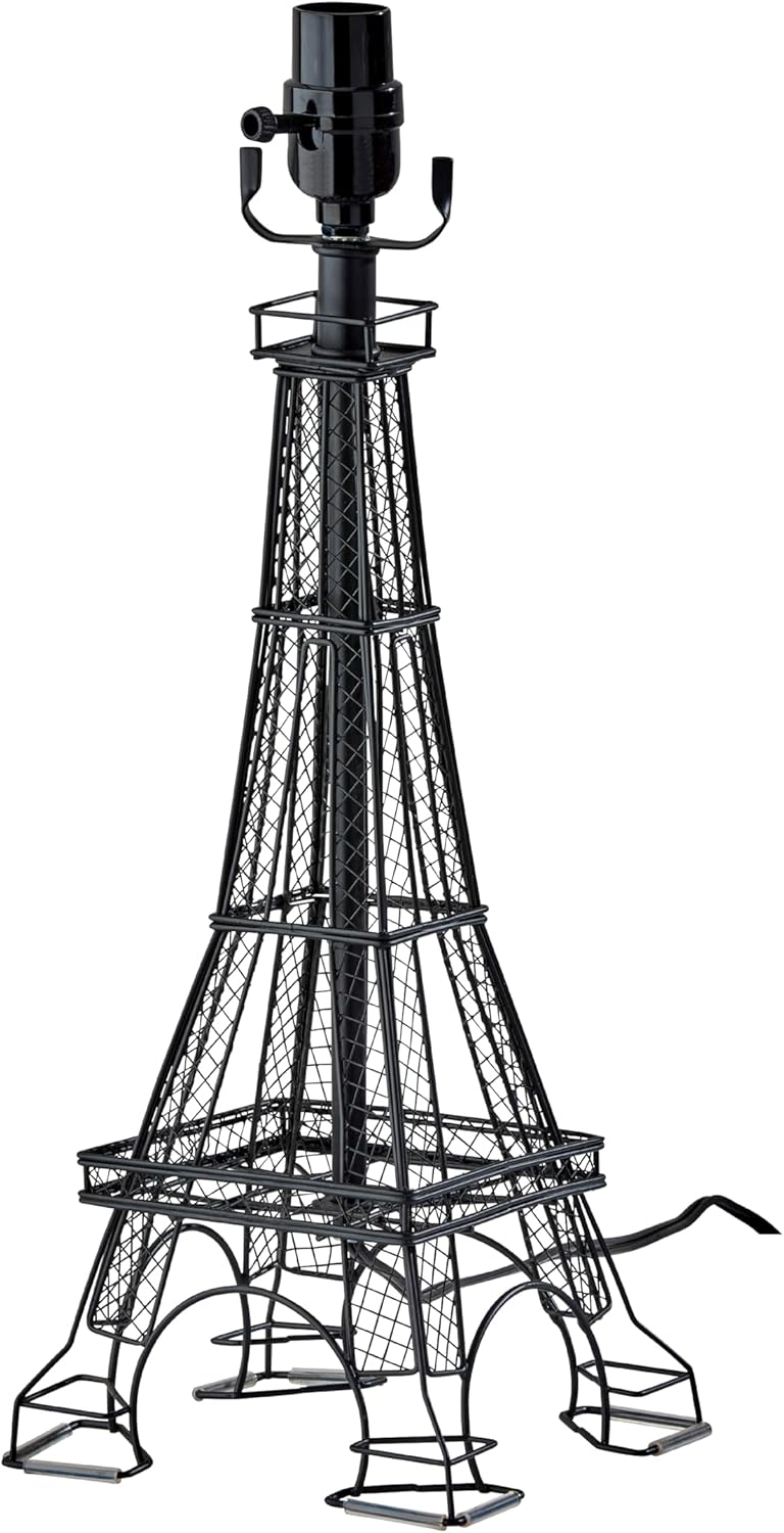 Adesso Eiffel Tower Novelty Table Lamp, Base Only – Parisian Bedside Table, Home Office Lighting or Room Décor, 18” x 10”