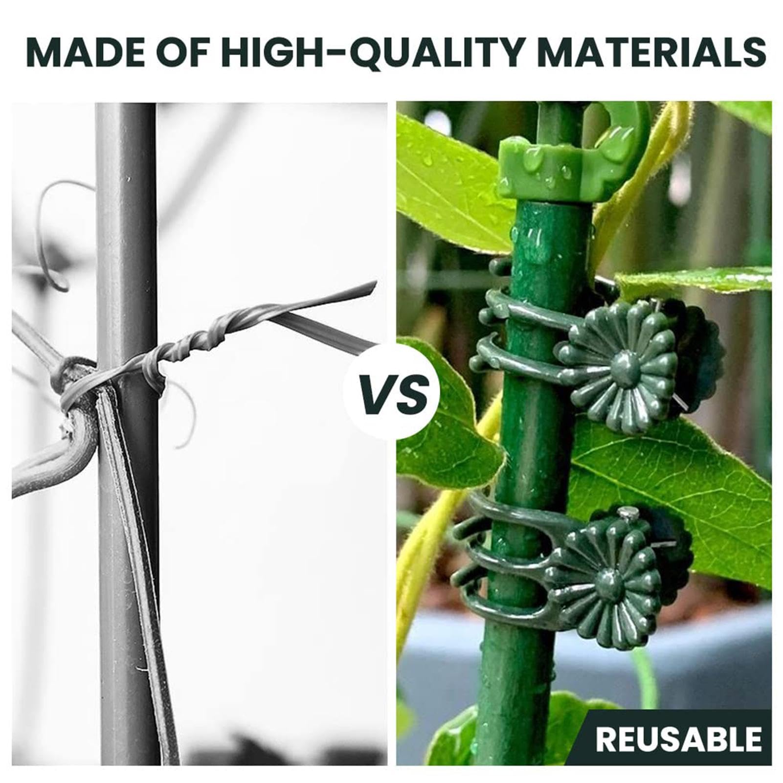 20 Clips De Soporte Para Orquídeas Y Enredaderas - Clips De Plástico