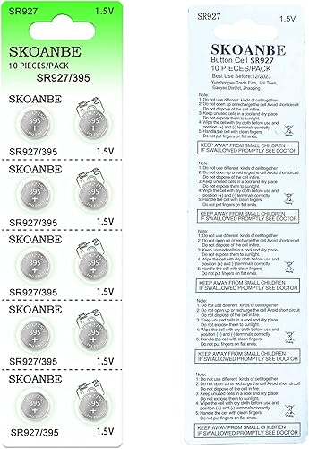 Miniatura 2 de SKOANBE Paquete de 20 pilas de botón de reloj 1.5V SR927SW LR926 395 399 AG7