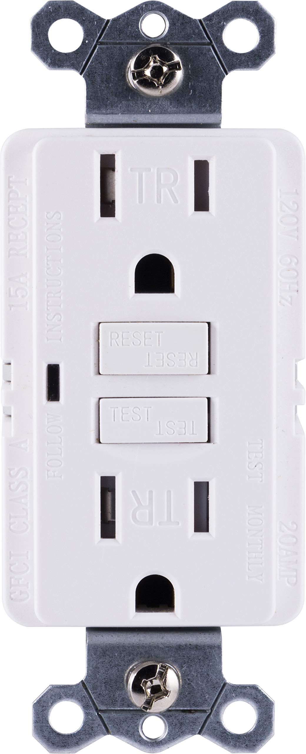 GE 15A GFCI Receptacle, Tamper Resistant, UL Listed