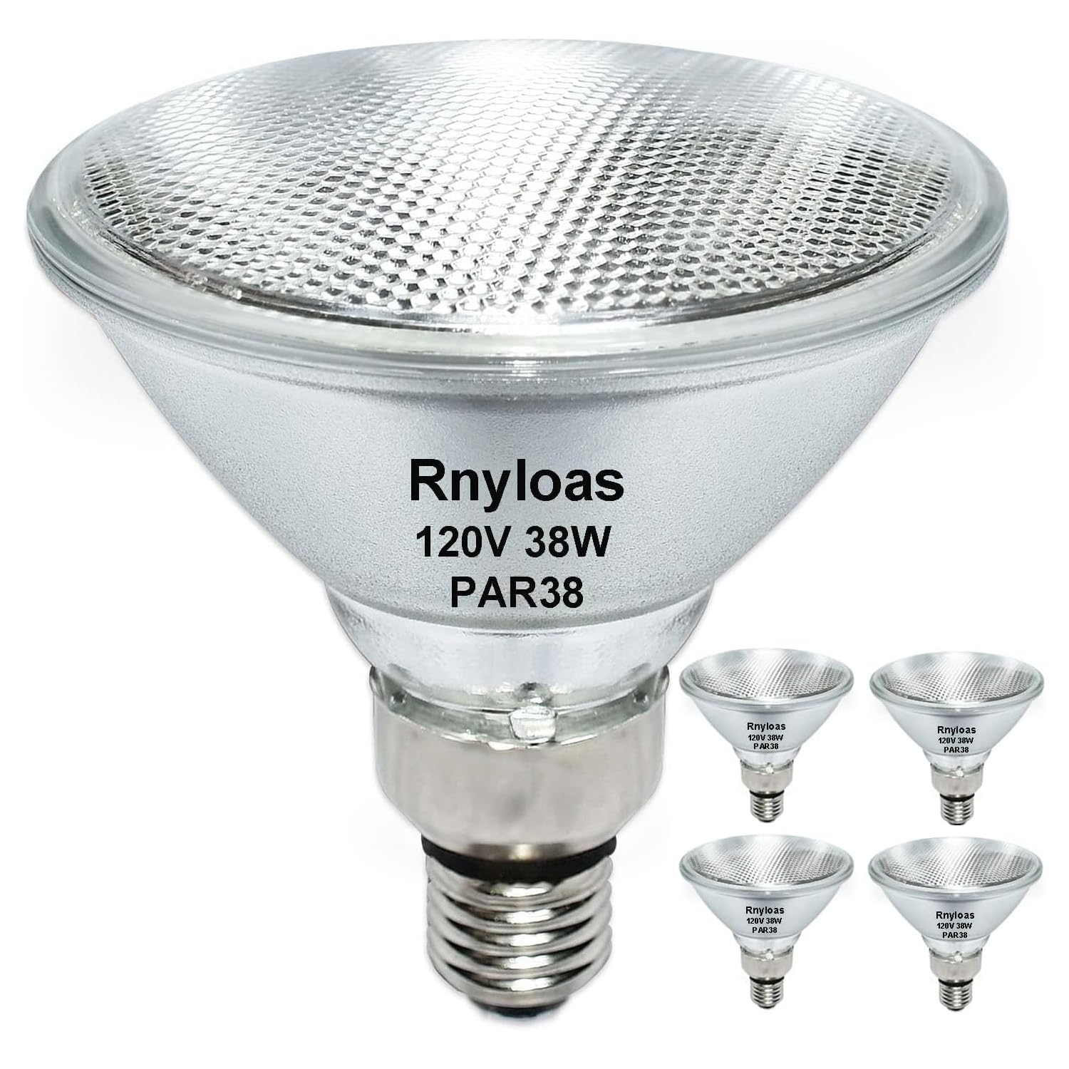 PAR38 Halogen Flood Light Bulbs 38W 120V E26 Base 2800K Warm White