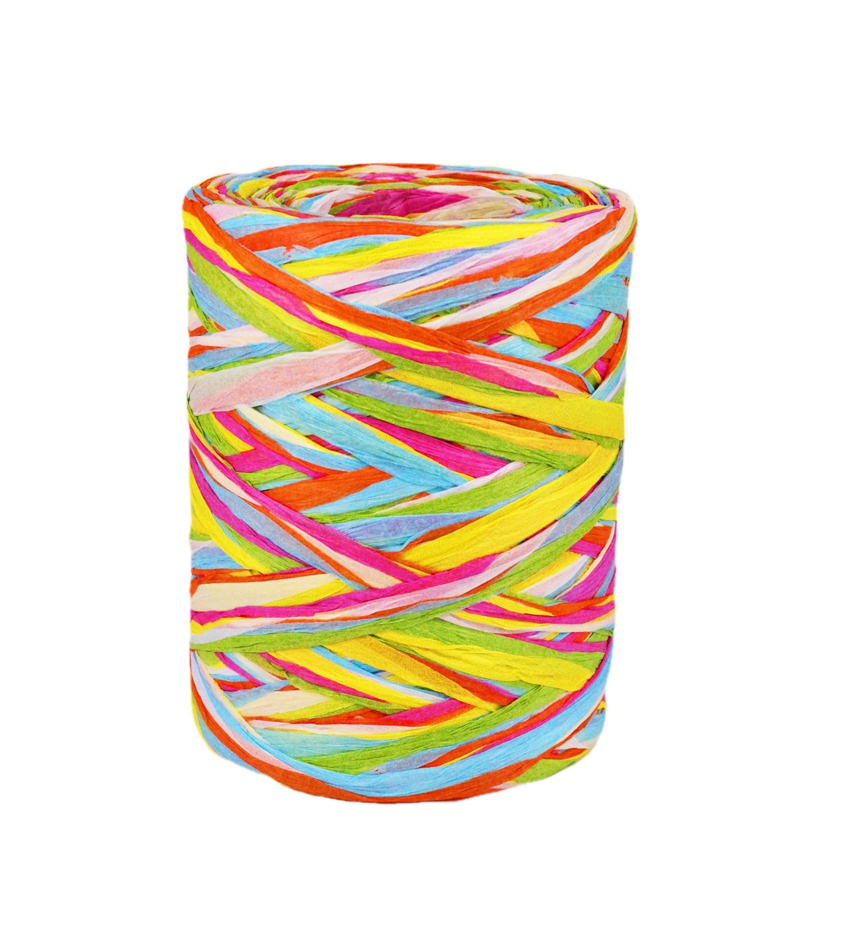 262 Feet Colored Raffia Ribbon for Gift Wrapping Crafts Party Decoration Christmas Gift Birthday,6-Color Raffia Paper Ribbon (Color A)