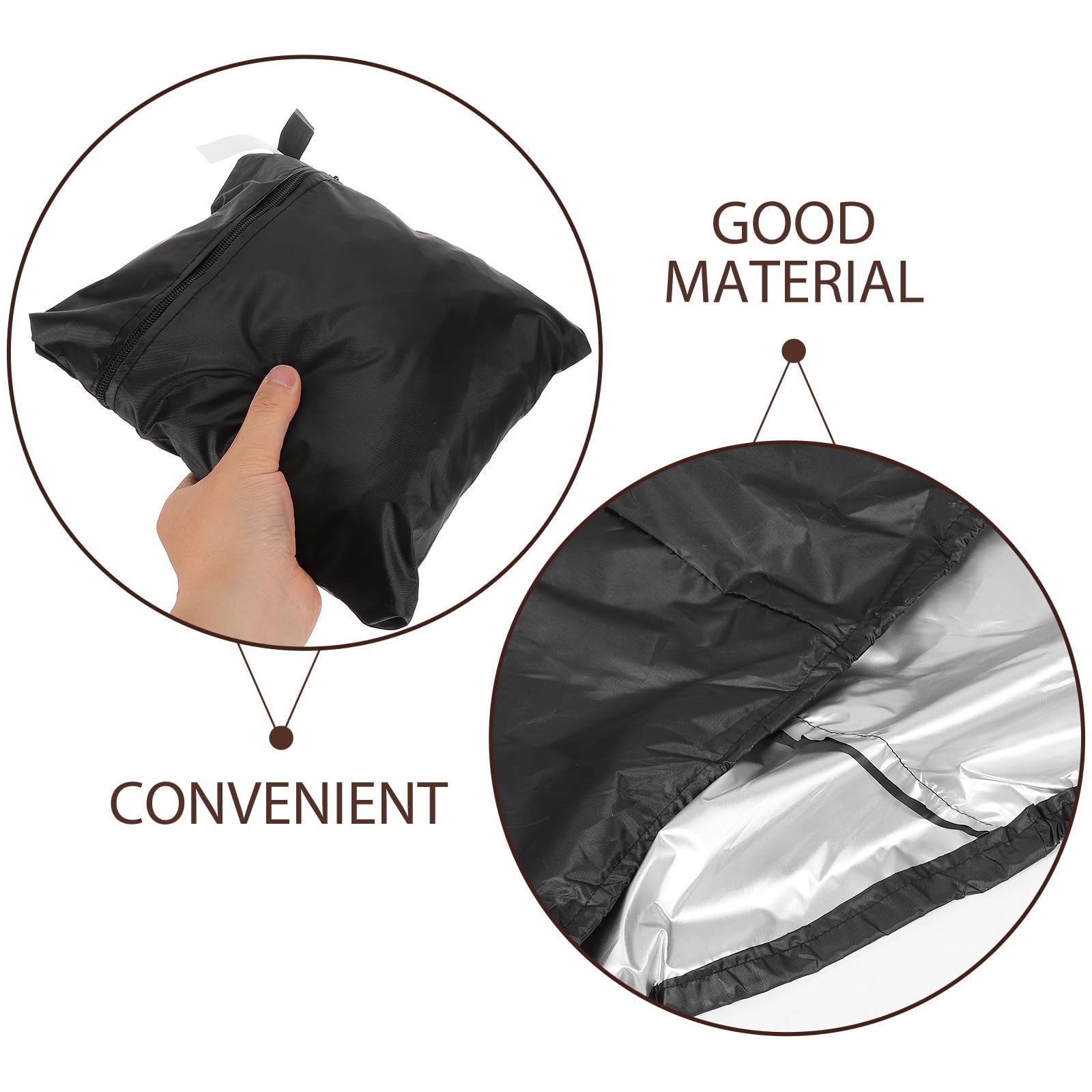 Yardwe Garden Hose Reel Cart Cover Waterproof Oxford Cloth Protective Sleeve with Drawstring for Outdoor Patio Lawn Hose Reel Cart - Image 4