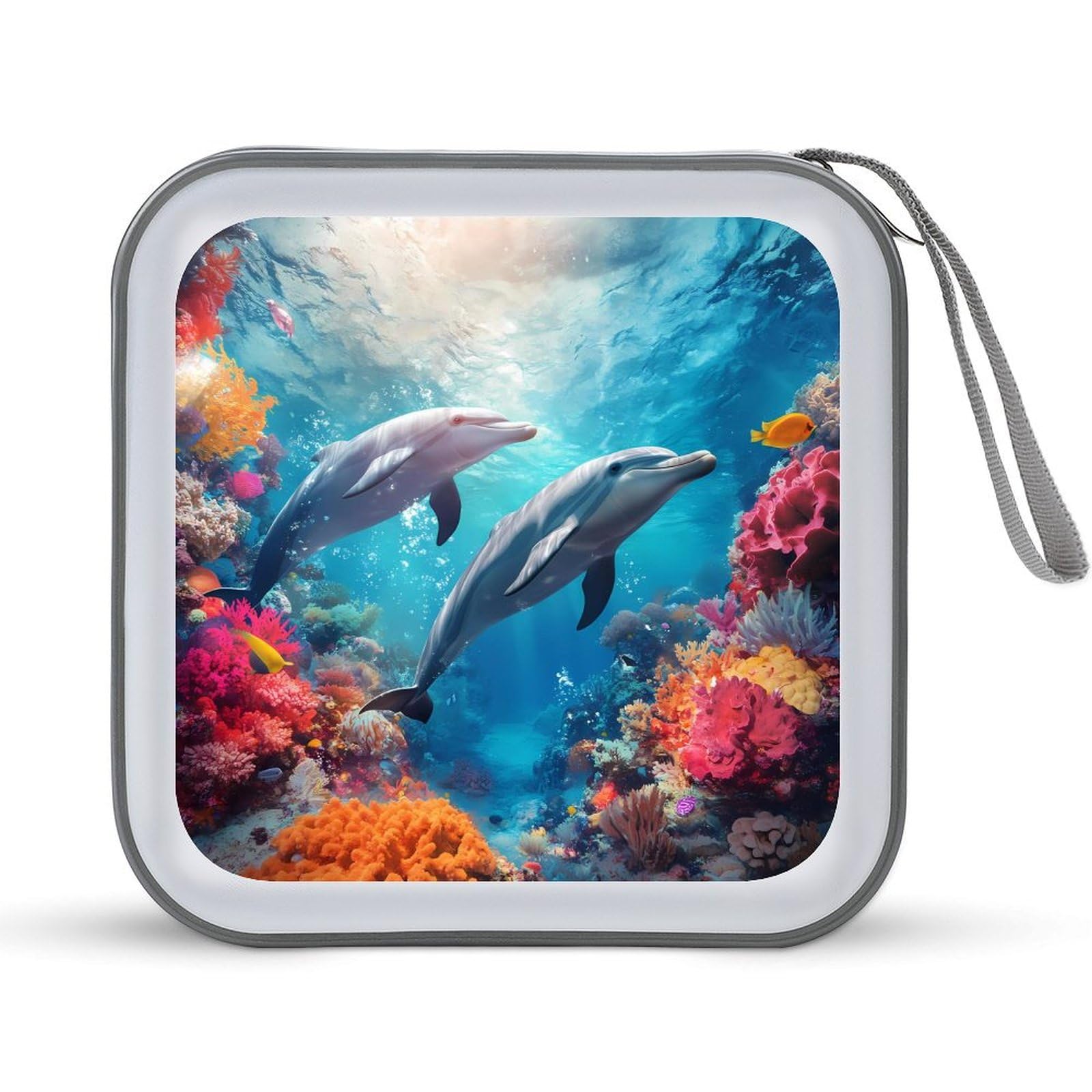 Ocean Dolphin CD Case Portable DVD Holder Storage Organizer for Home Travel