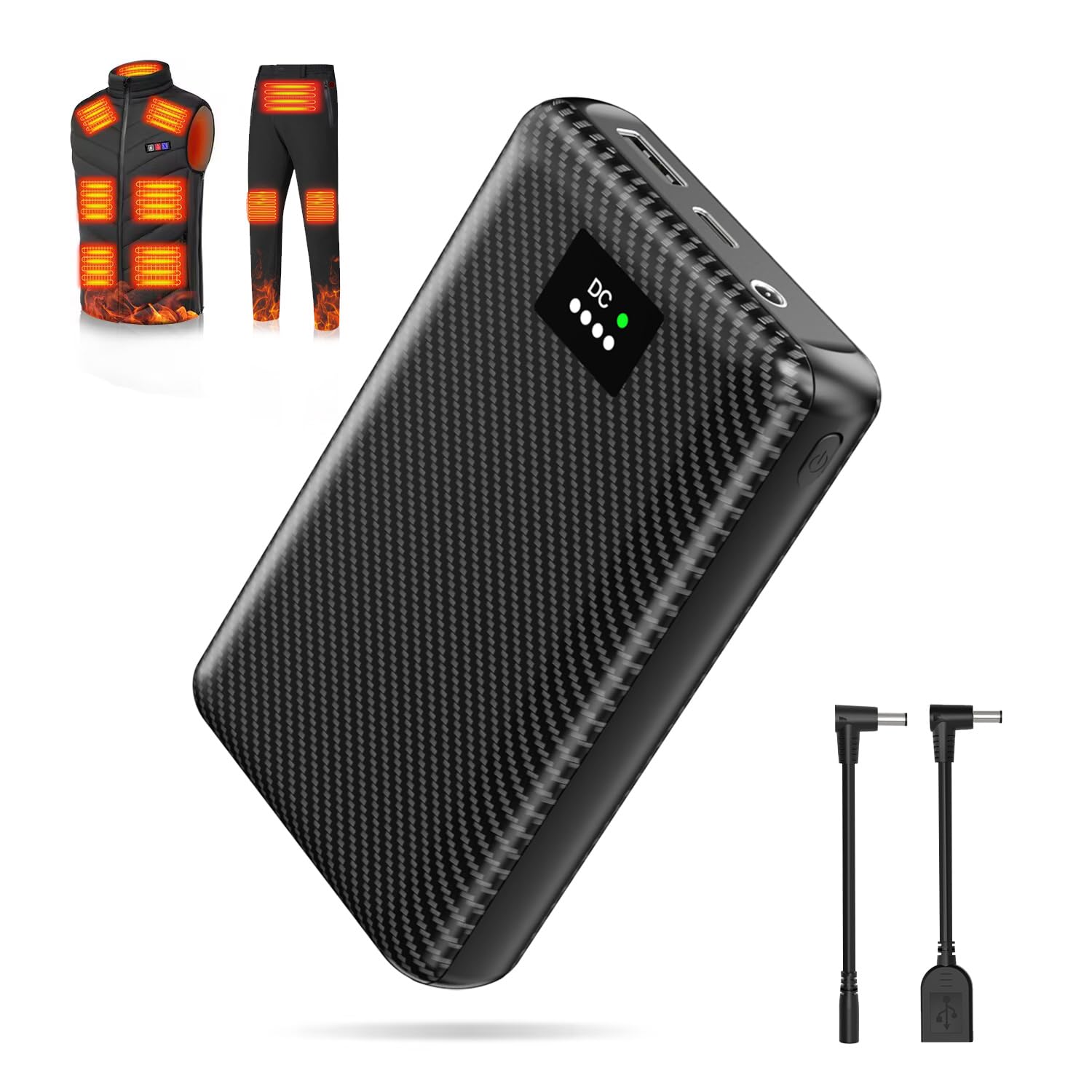 電熱パンツ 加熱パンツ【DC7.4V発熱&30000mAh大容量バッテリー付き】 Amazon | 電熱パンツ 加熱パンツ 30000mAhバッテリー付き【USB