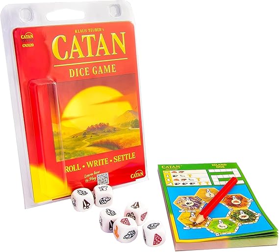 لعبة النرد CATAN - متعة محمولة للمغامرات أثناء التنقل! لعبة إستراتيجية ، لعبة عائلية للأطفال والكبار ، الأعمار 7 + ، 1-4 لاعبين ، 15-30 دقيقة من اللعب ، من صنع CATAN Studio