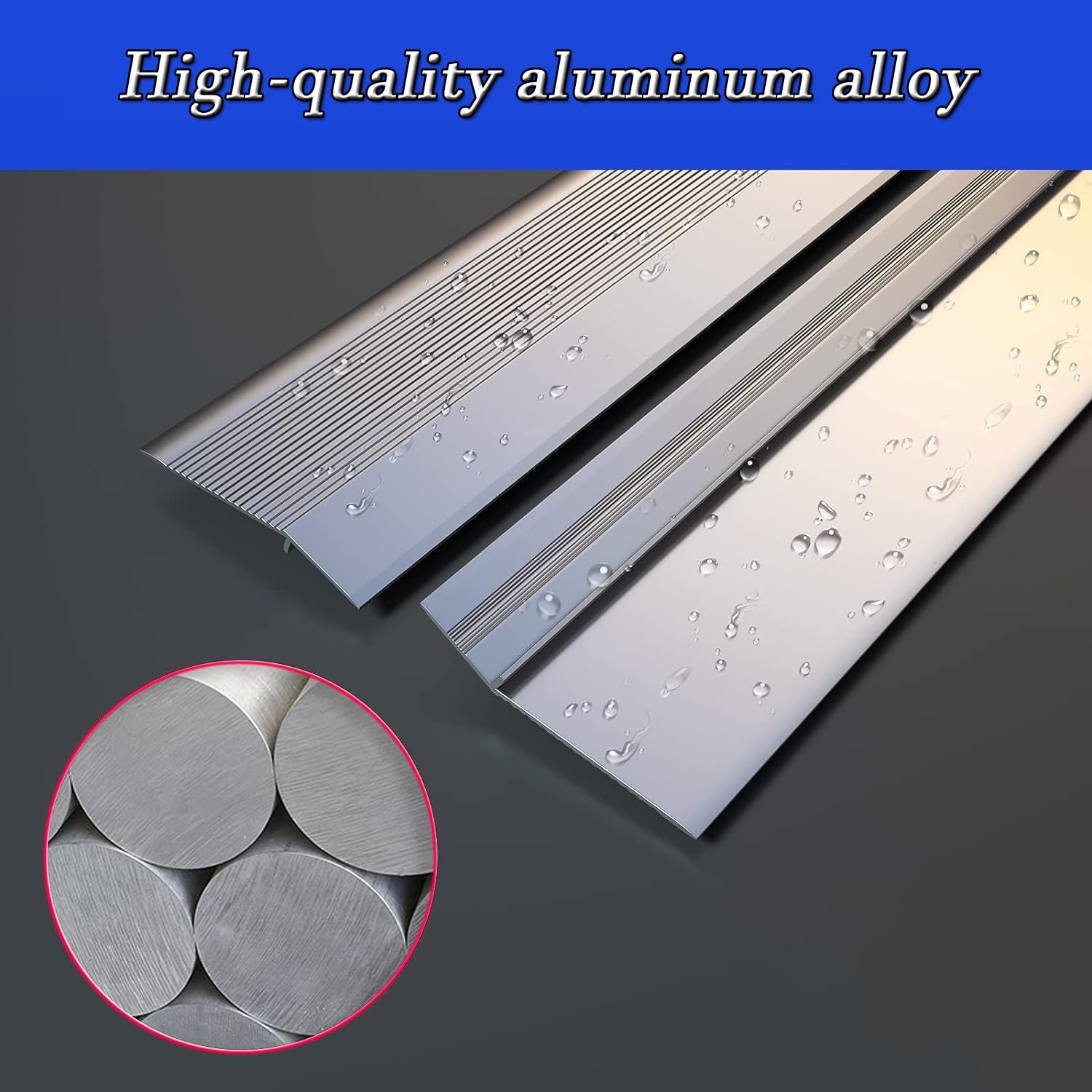 Tiras de transición de aluminio para el suelo, rampas de umbral para puertas, altura del puente entre accesibles para sillas de ruedas