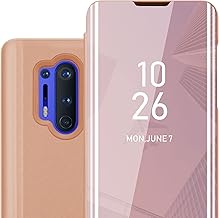 Cadorabo Case Compatible with OnePlus 8 PRO Protective Case TPU Silicone Case 360 View Mirror Slim Scratch-Resistant Soft Rubber with All-Round Protection Cover Case for OnePlus 8 PRO in Pink