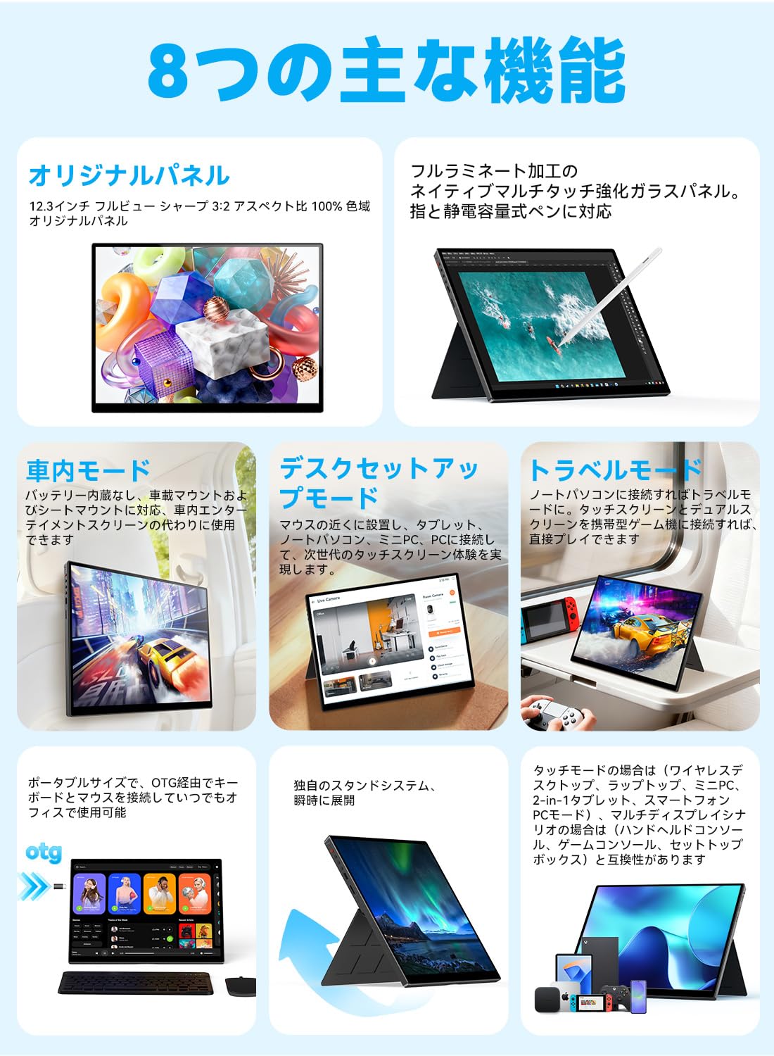 Amazon.co.jp: 2026新登場 CHUWI AuPad タブレット モバイルモニター