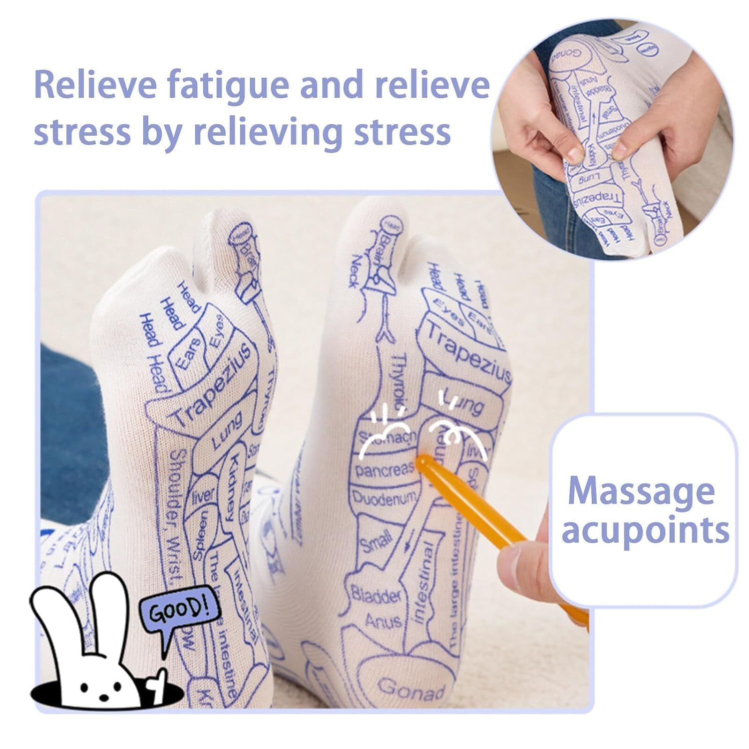BHARAT EXPORTS Acupressure Socks Set, Reflexology Massage Socks with Tools, Foot Pain Relief Remedy 4