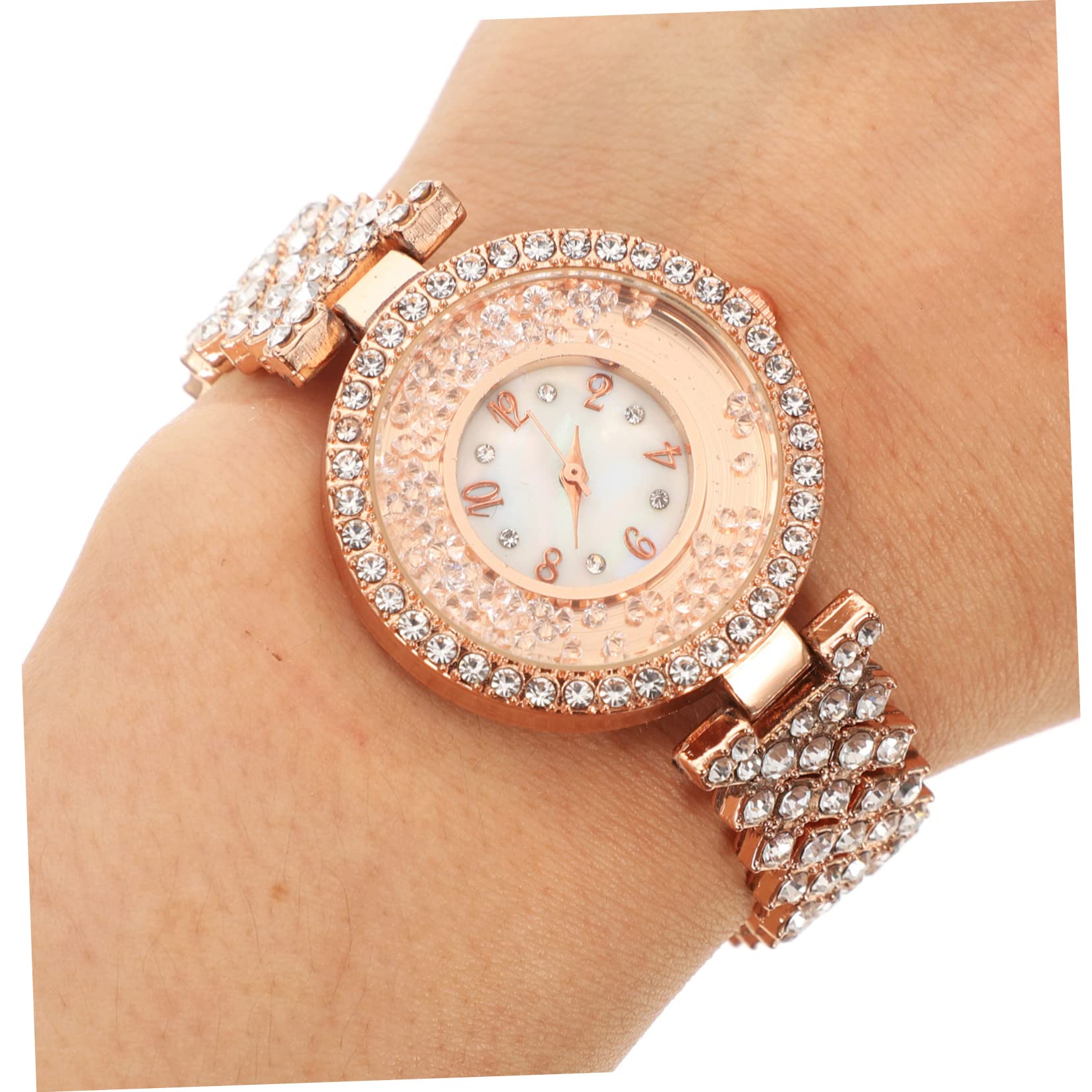 3stücke Elegante Damen Armbanduhr Mit Strasssteinen Verstellbares Metallarmband Stilvolle Uhr Für Jeden Anlass Perfektes Für Frauen Und Freundinnen