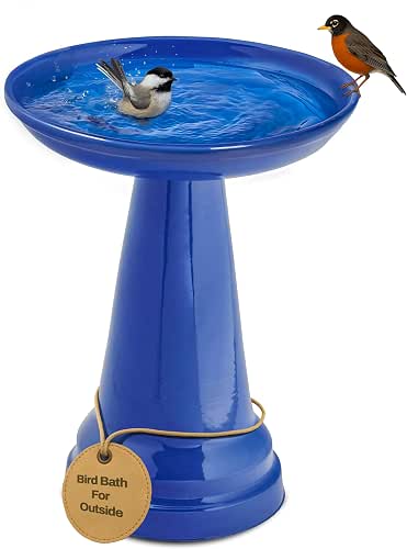 Birds Choice Ohio Stoneware Bird Bath | Pedestal Bird Bath,