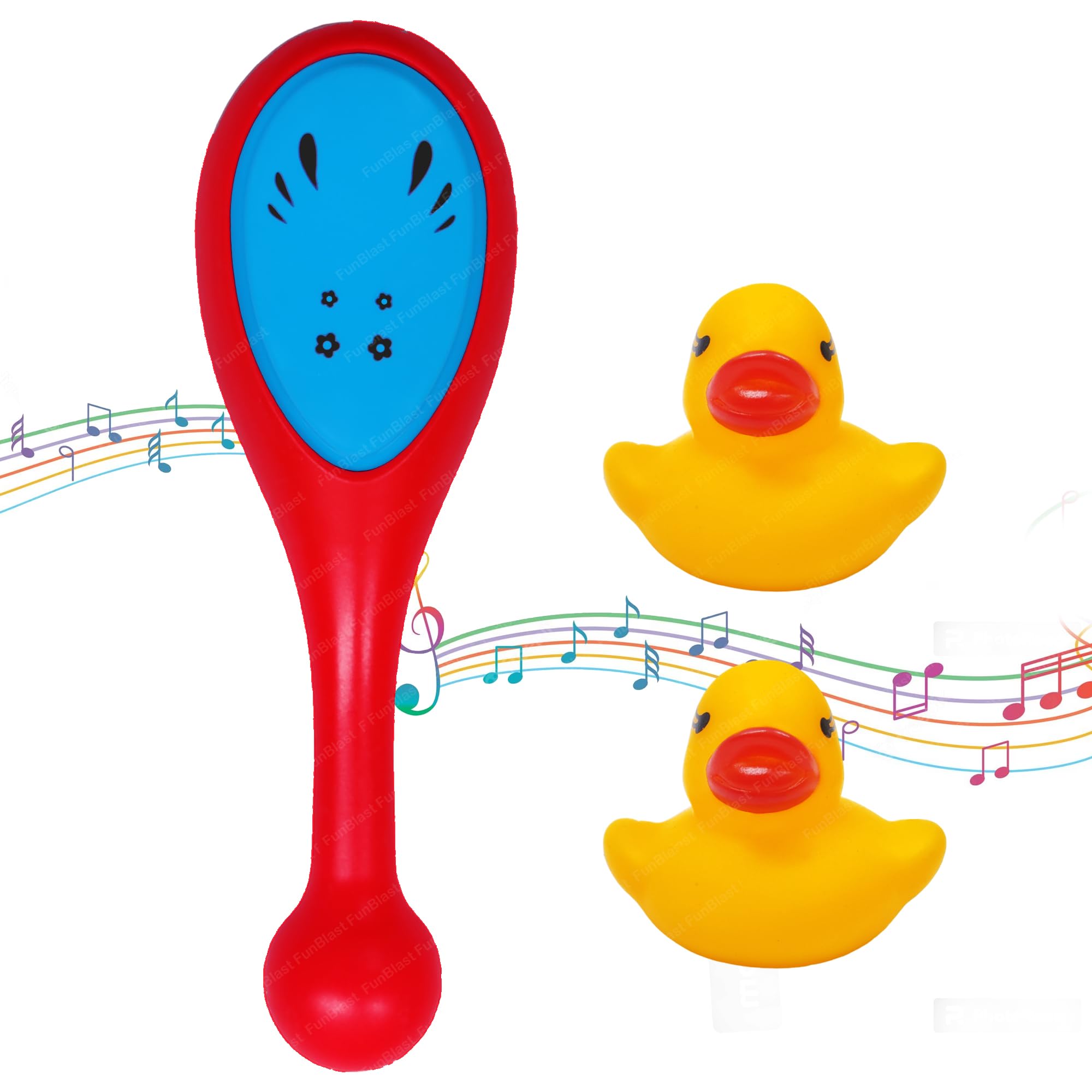 FunBlast Rattles for Baby 0-6 Months – Rattle with 2 Squeeze Duck, Shakers for Baby, Toys for Babies, Infant Toys, New Born Baby Toys – Random Color (B082RZYFW9) Amazon Price History, Amazon Price Tracker