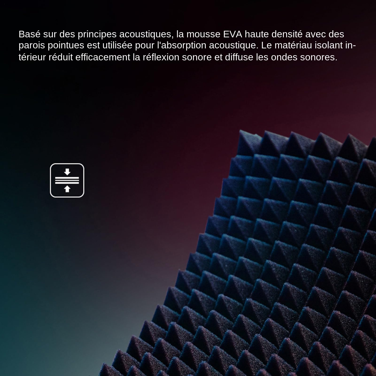 Pantalla Anti-Bruit Studio - 5 caras de espuma y fácil instalación | Escudo acústico para streaming - para grabación de podcast, transmisión en y videoconferencia