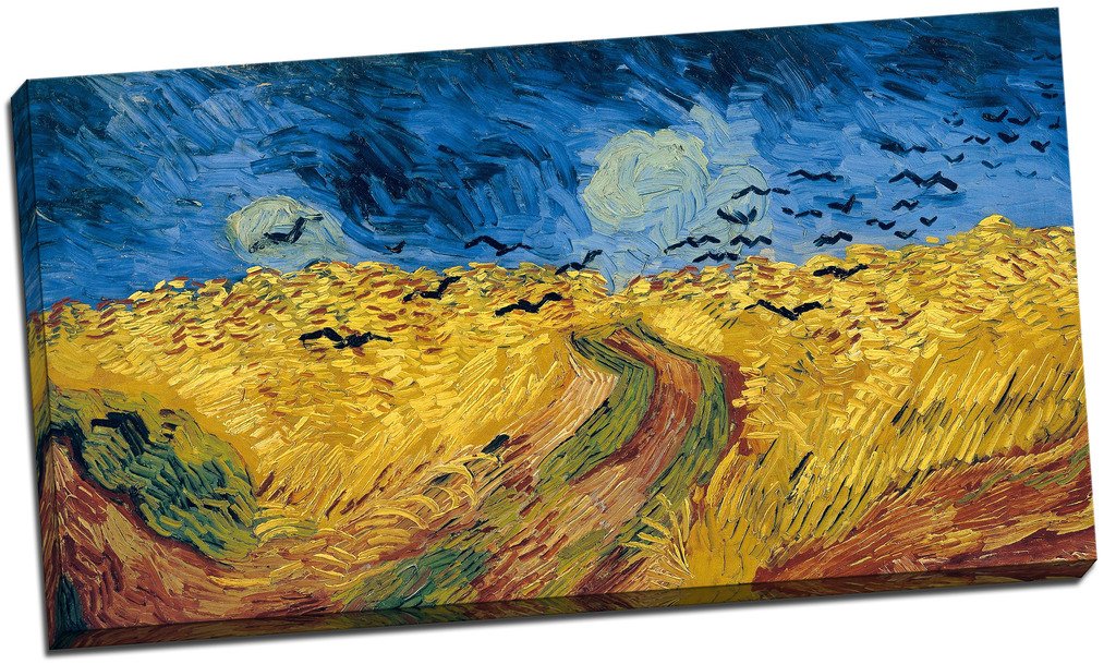 Vincent Van Gogh Wheatfields with Crows Canvas Print Picture Wall Art Large 30x16 Inches