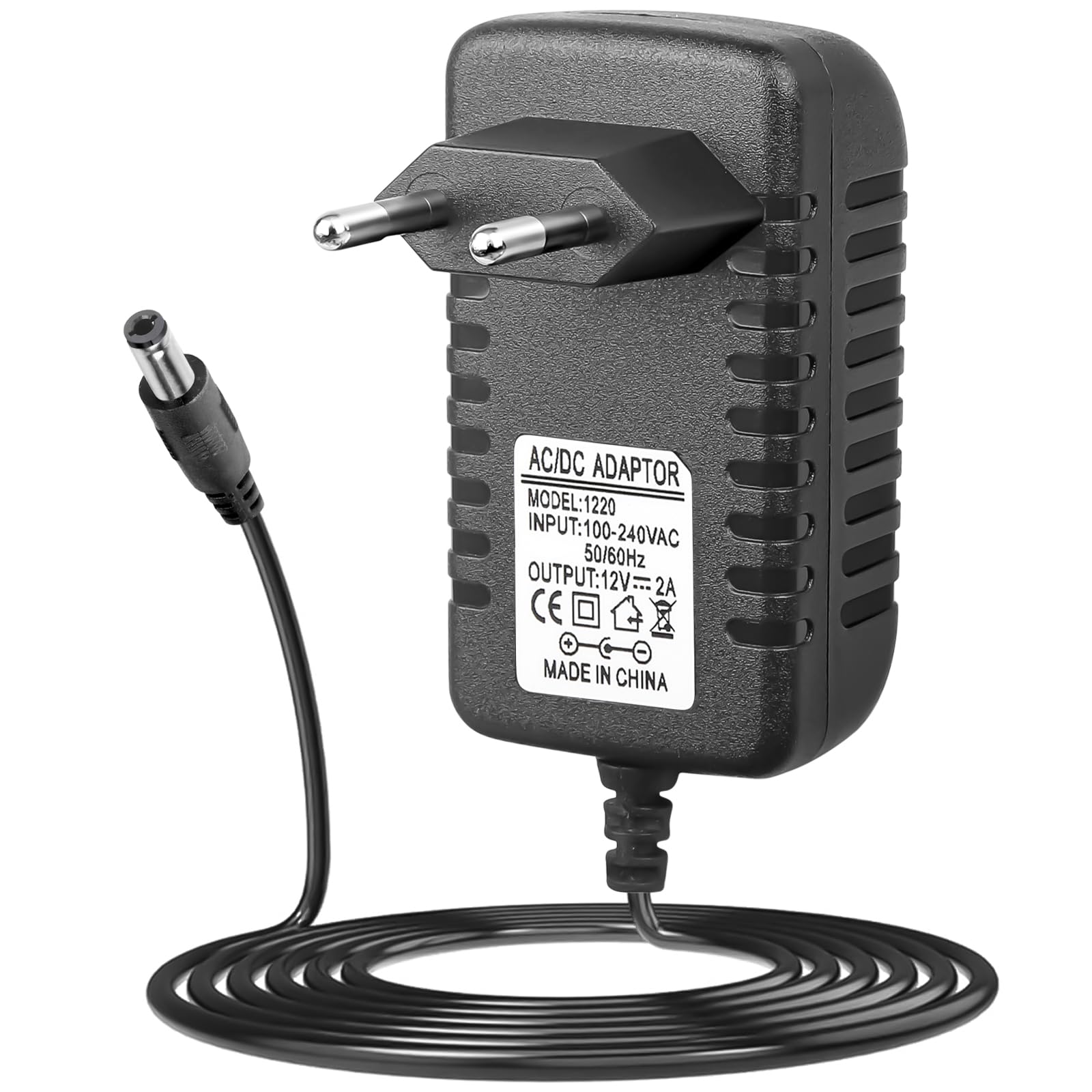Akcesoria 12 V DC zasilacz sieciowy 12 V do gitary pedałowej, 12 V 2000 mA kabel do ładowania do fortepianu, keyboardu, efektów gitarowych, przejściówek, elektrody ujemnej