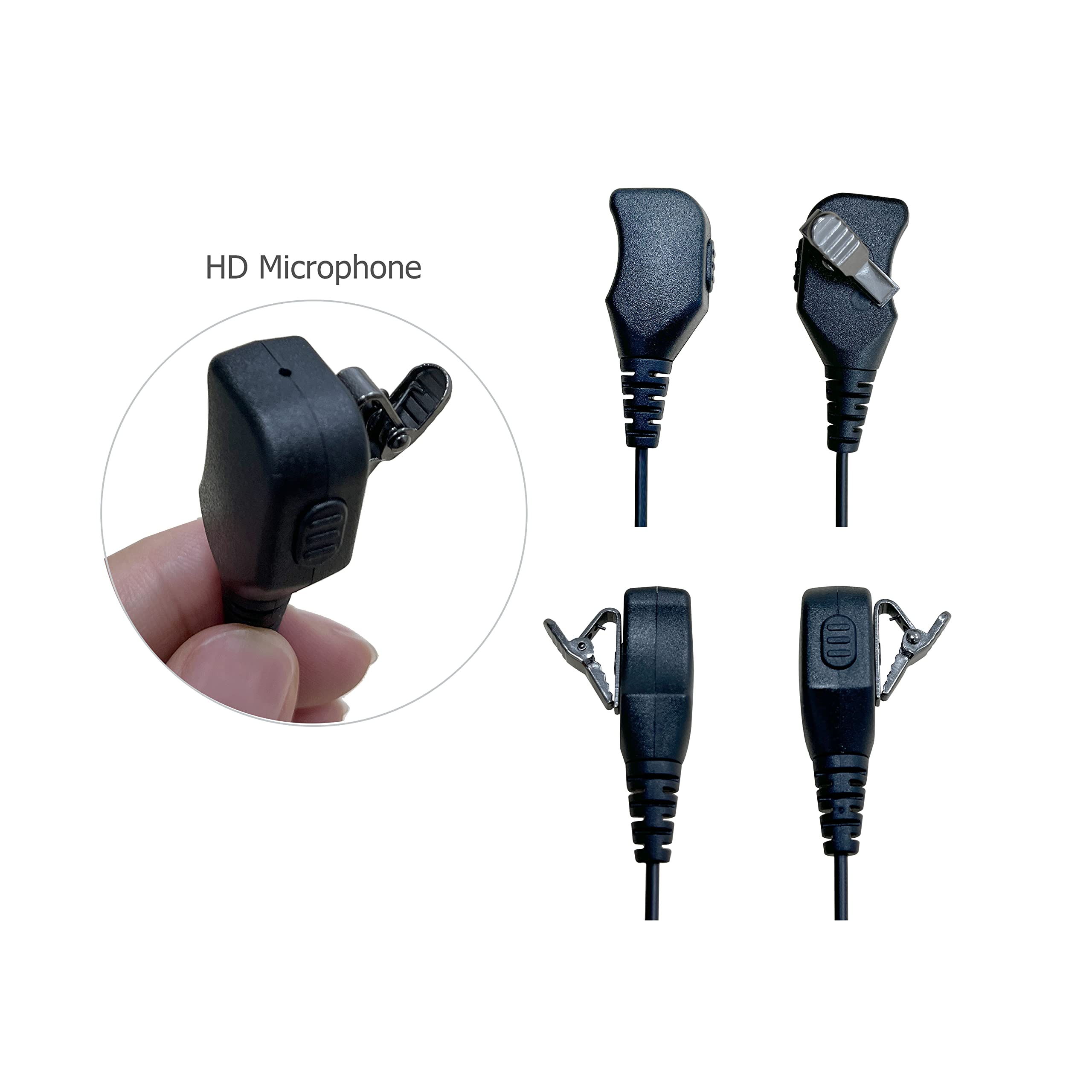 SHON Auricular Walkie Talkie con micrófono, tubo acústico de 2 pines para un sonido cristalino, compatible con radios bidireccionales Kenwood Baofeng y Retevis, para las fuerzas del orden policial (1