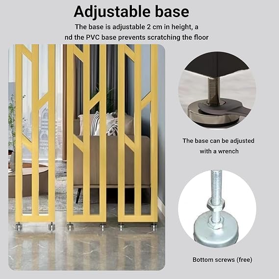 Room Divider Floor to Ceiling DIY Privacy Screen,Partition Screens Suitable for Living Rooms Entrance Halls and OfficesColors can be Freely Combined(Black-2Pcs,H165cm/65in)