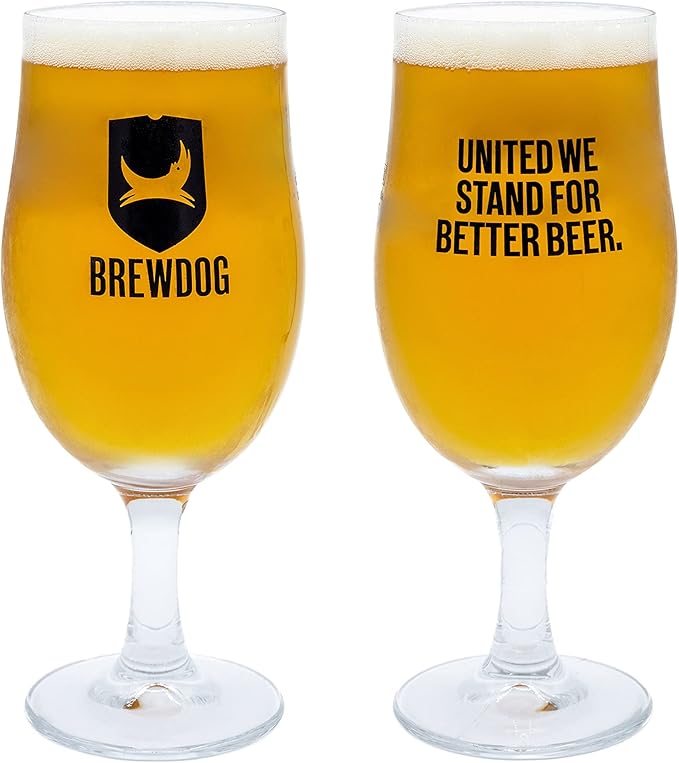 BrewDog Schooner Glass Gift Pack 2 x Branded Beer Glasses Amazon.co