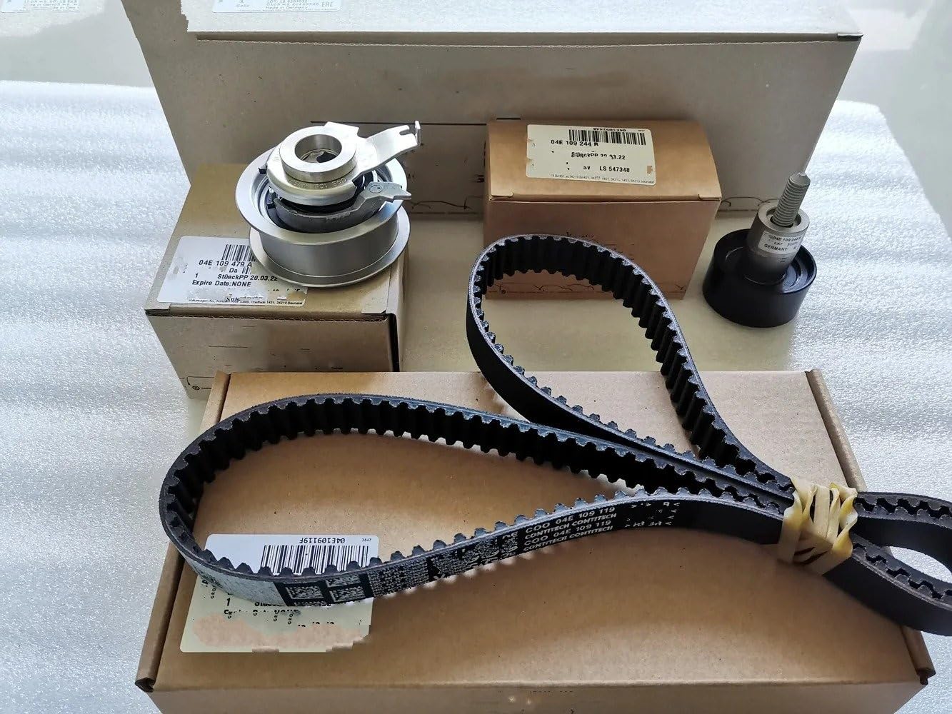 Antriebsriemen Set Motor Zahnriemen Spanner Kit 04E198119A Für VW Für Golf Für A1 Für A3 Für Skoda Für Sitz 1,2 1,4 Für T EA211 04E198119C Zahnriemen